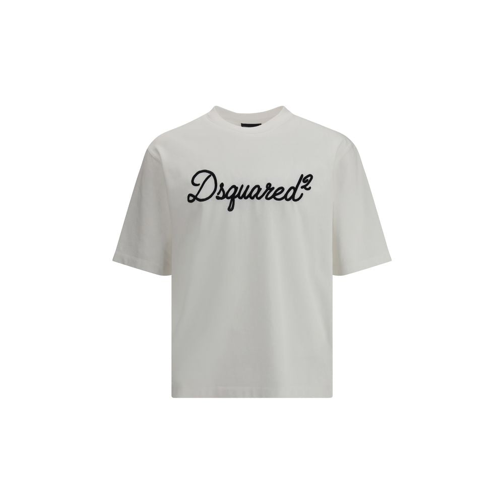 Dsquared2 White Oversize Embroidered Logo T-Shirt