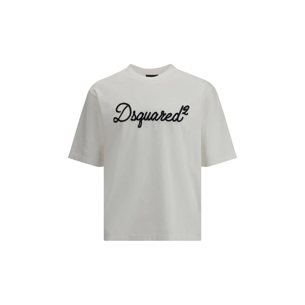 Dsquared2 White Oversize Embroidered Logo T-Shirt