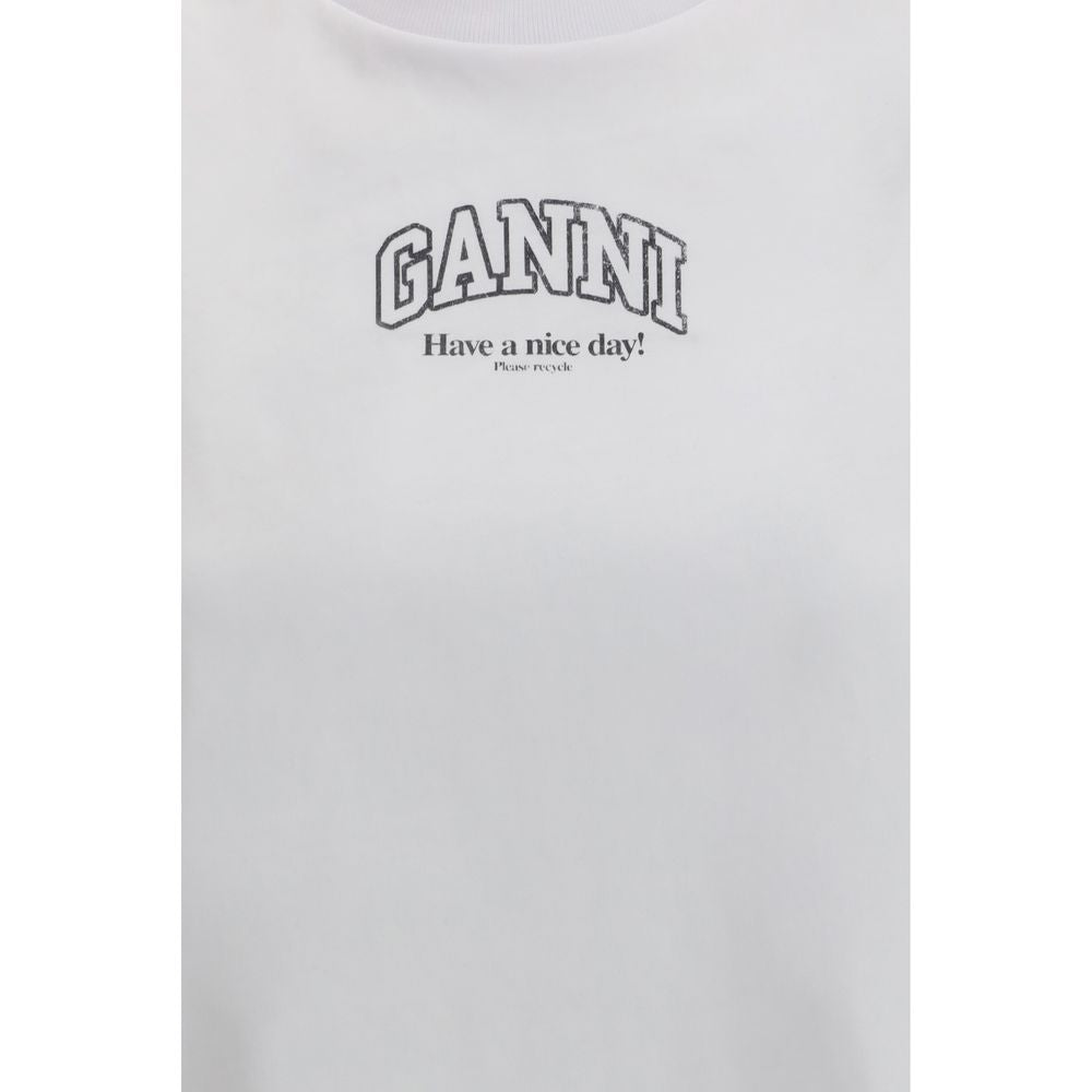 Ganni ongeëvenaarde luxueuze katoenen tijdloze shirt