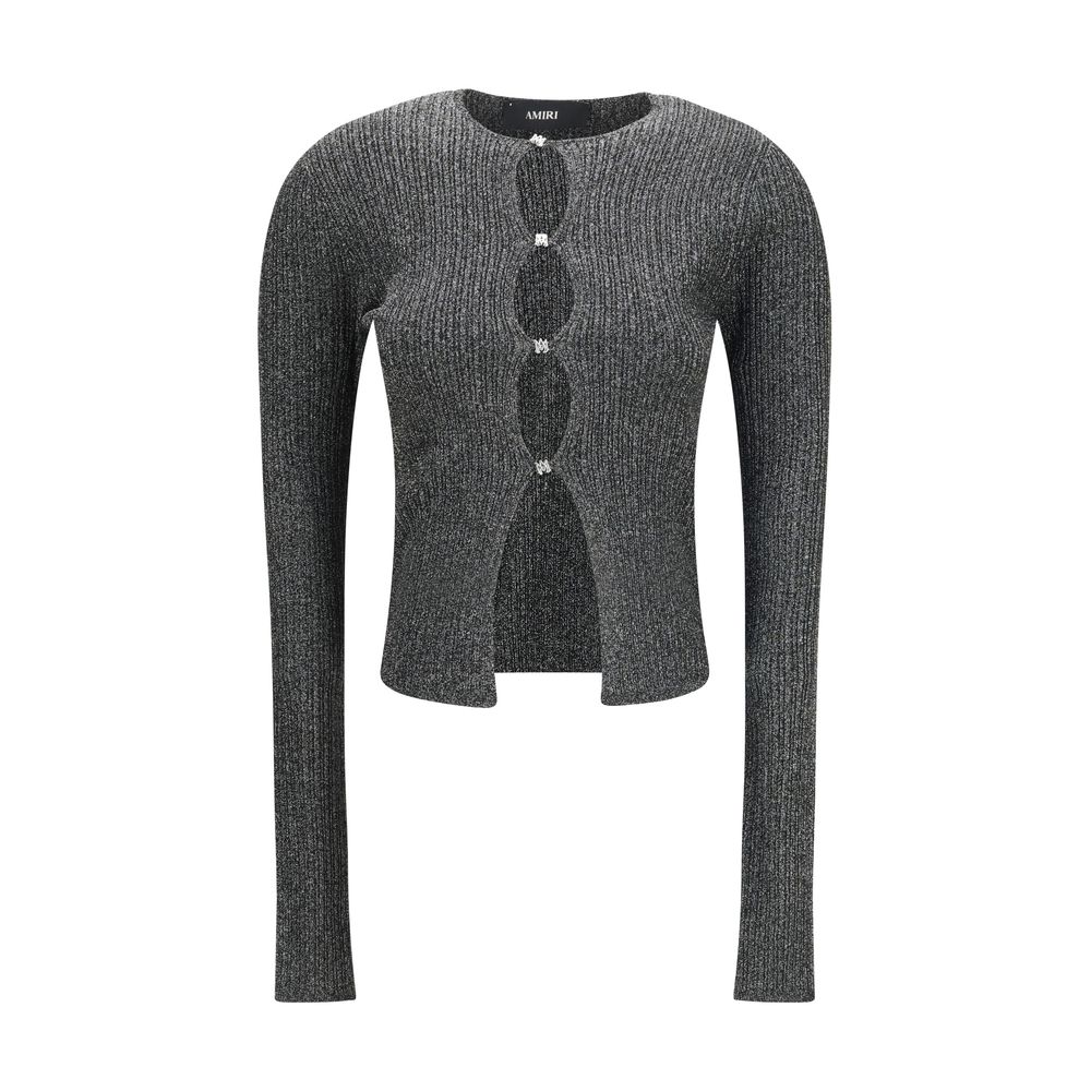 Amiri Zwartglanzende Cardigan