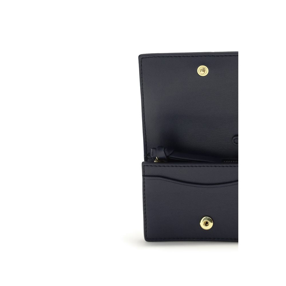 Ganni bearprint handcrafted leather wallet