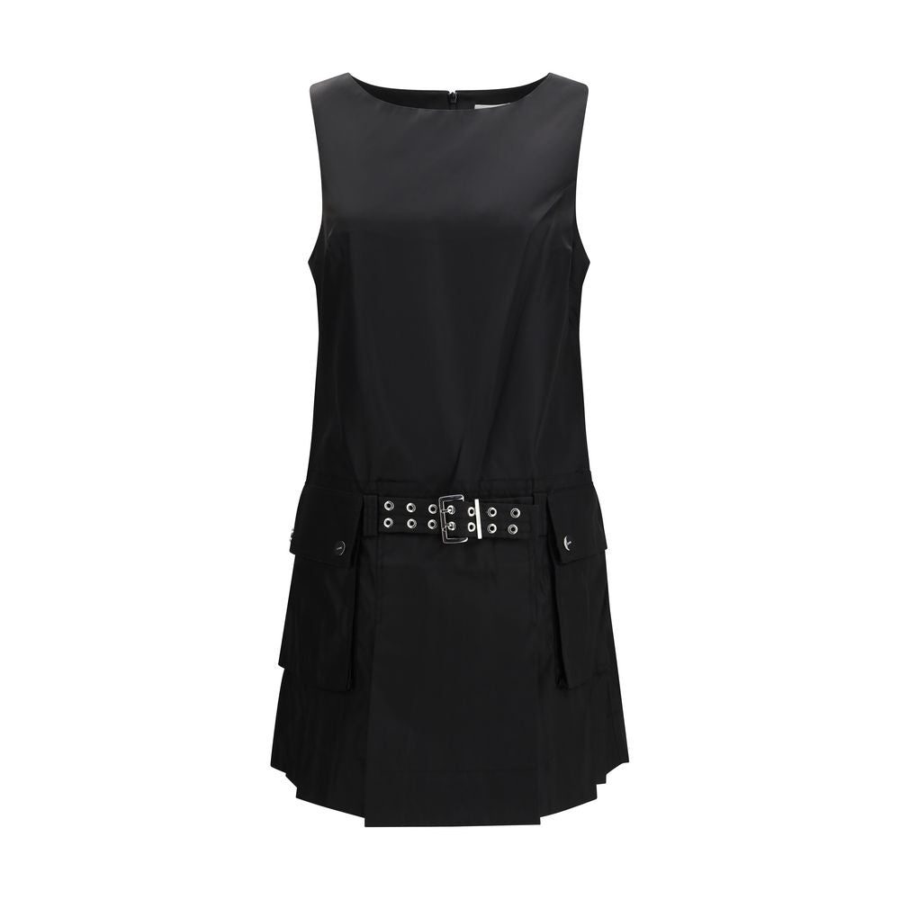 Ganni duchesse belted mini dress