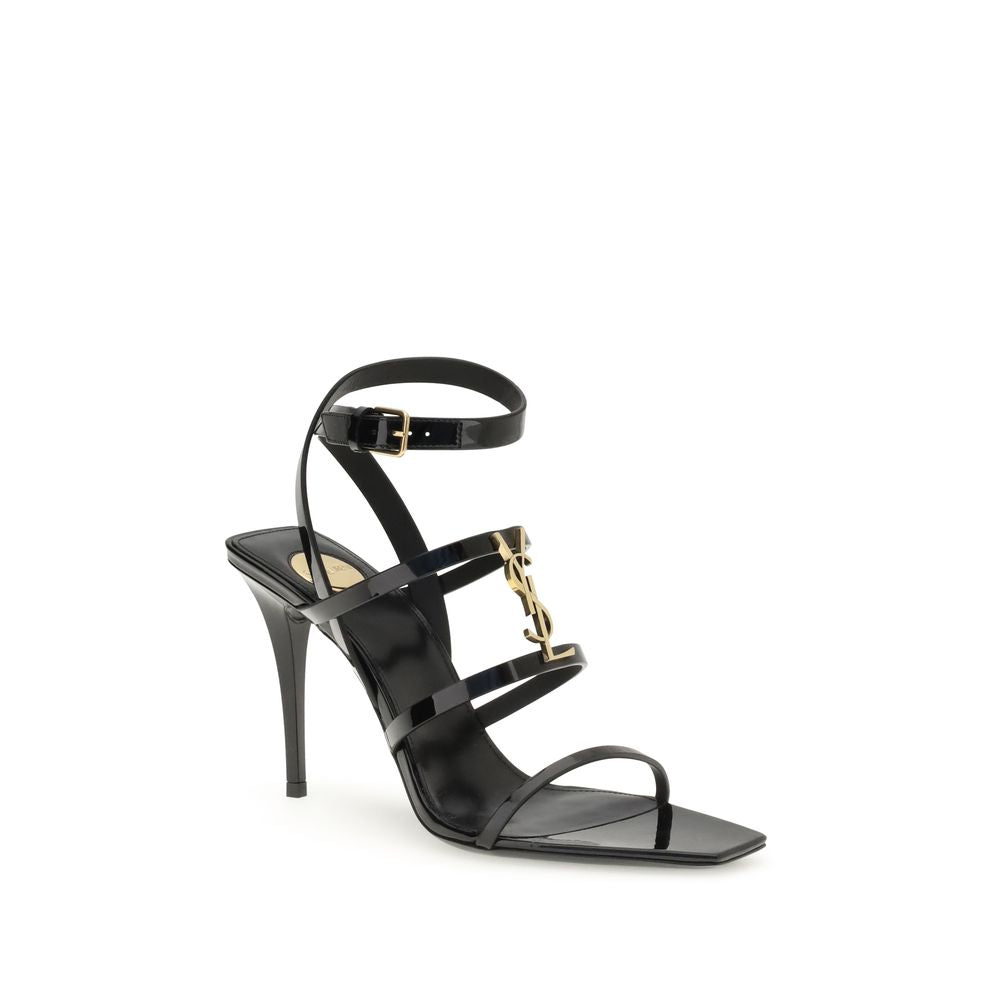 Saint Laurent Bos Taurus Cassandre Sandalen