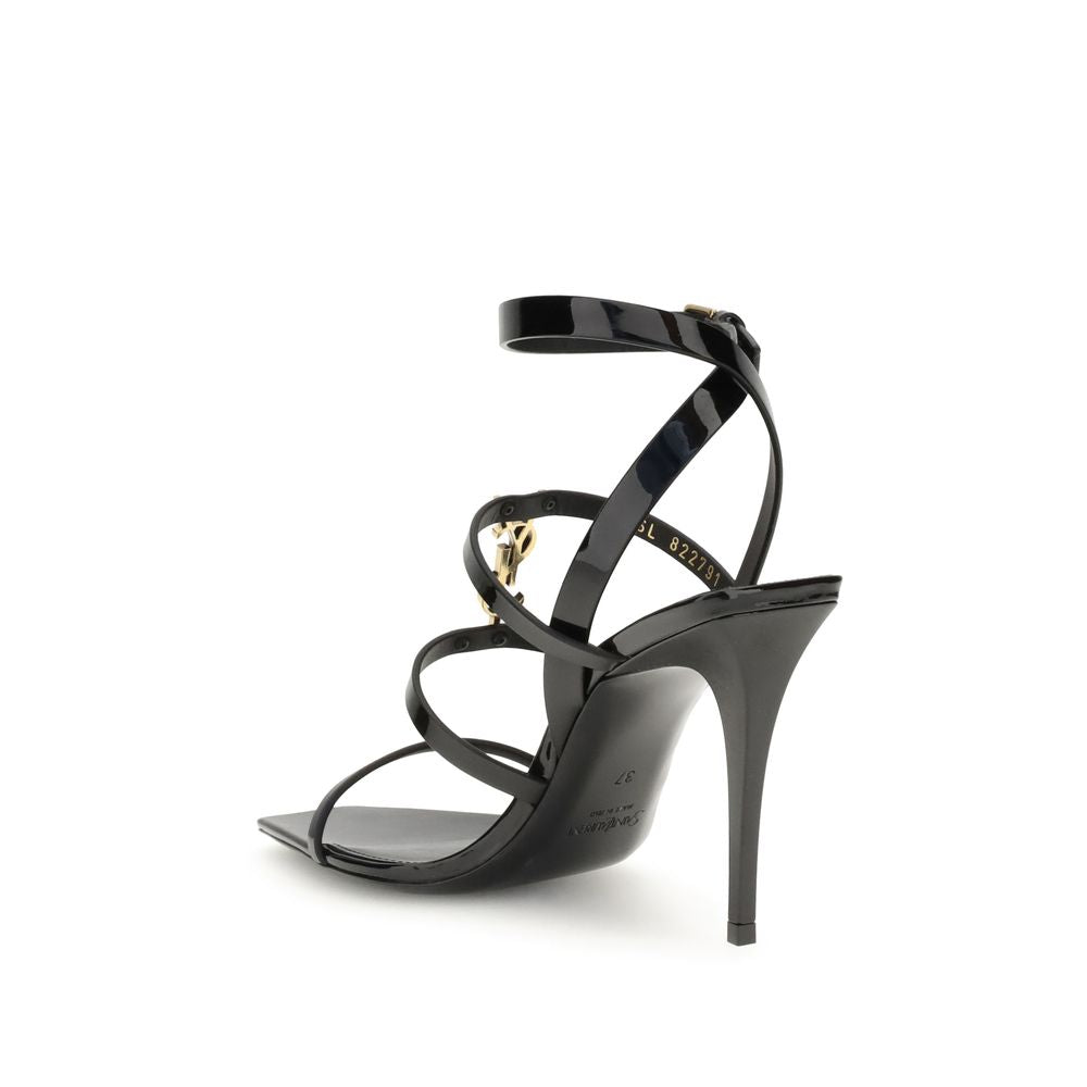 Saint Laurent Bos Taurus Cassandre Sandalen