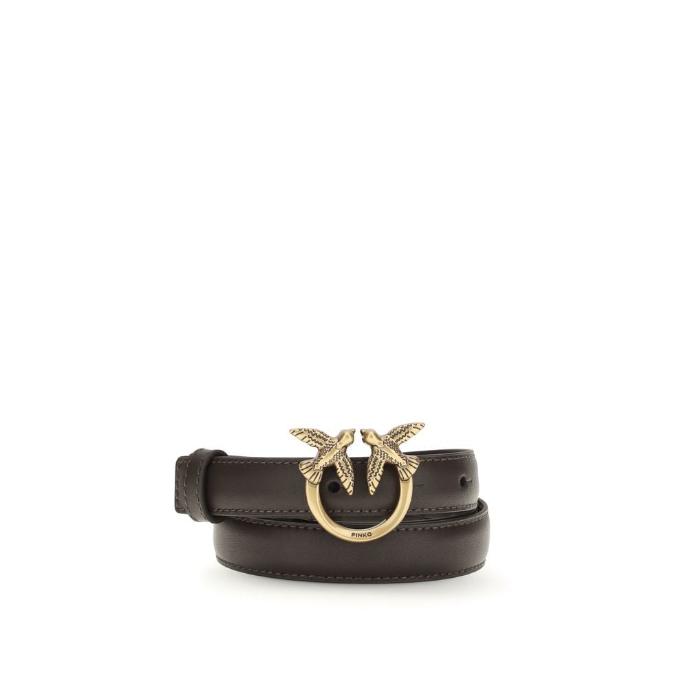 Pinko love berry riem donkerbruinekalfsleer elegantie