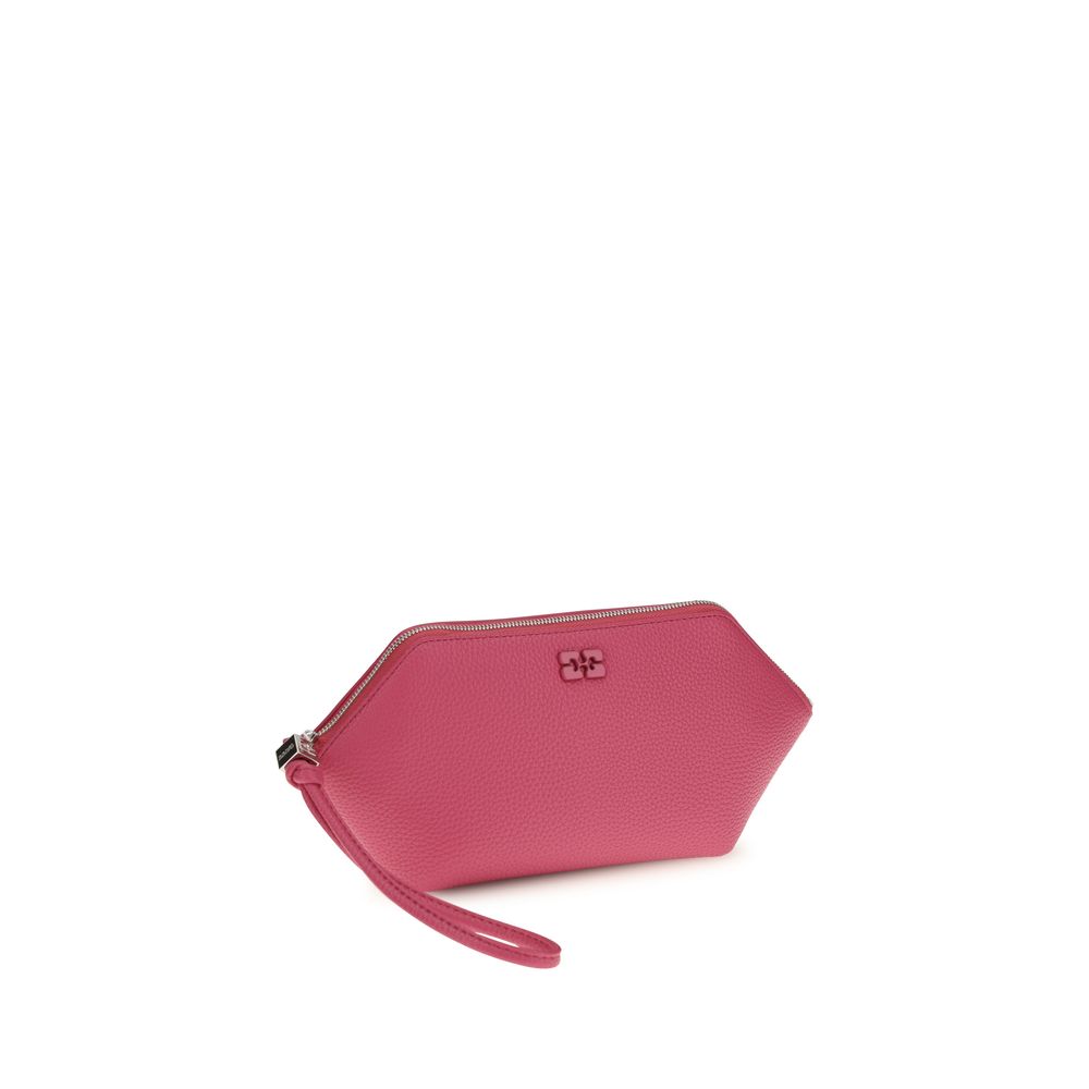 Ganni pouch bou velvet roze