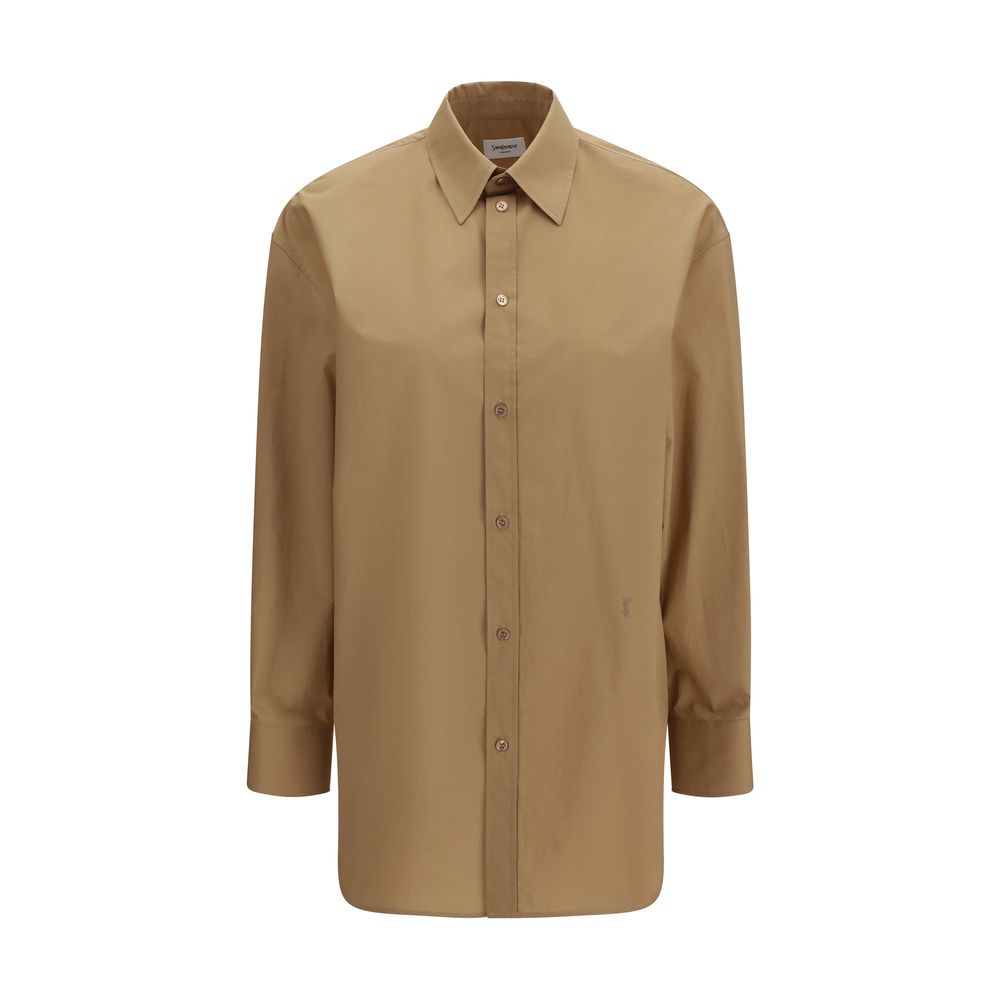 Saint Laurent Cassandre Beige Katoen Overhemd