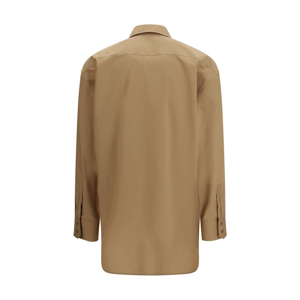 Saint Laurent Cassandre Beige Katoen Overhemd