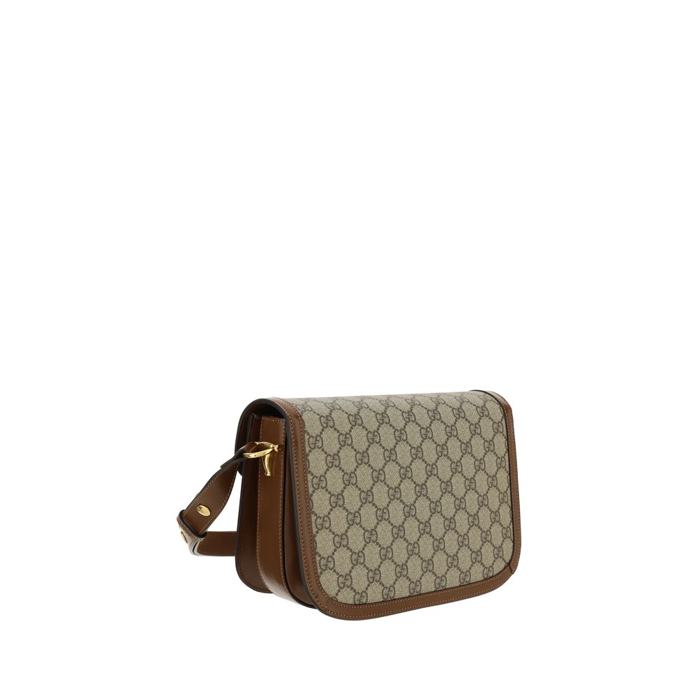 Gucci Horsebit Beigegarnetkleurige Schoudertas Leertrim