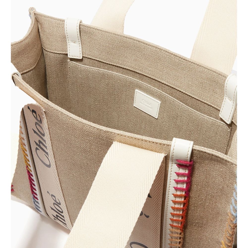 Chloé Tote Bag Beige met Blanket Stitch Details