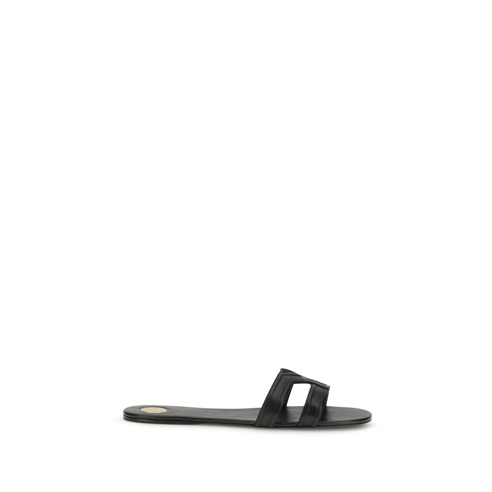 Saint Laurent mabrouka kalfslederkwaliteit sandalen