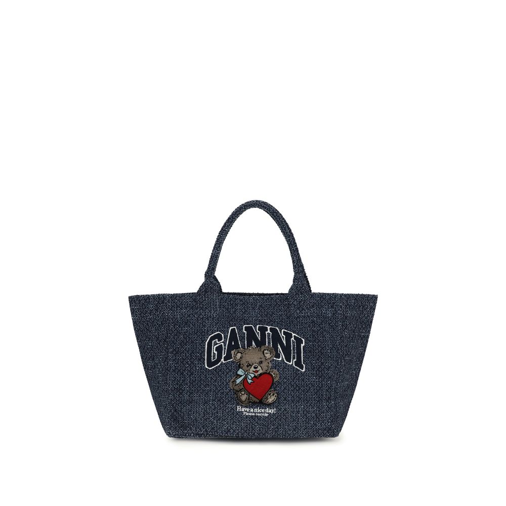 Ganni Denim Blauwe Decadente Schoudertas