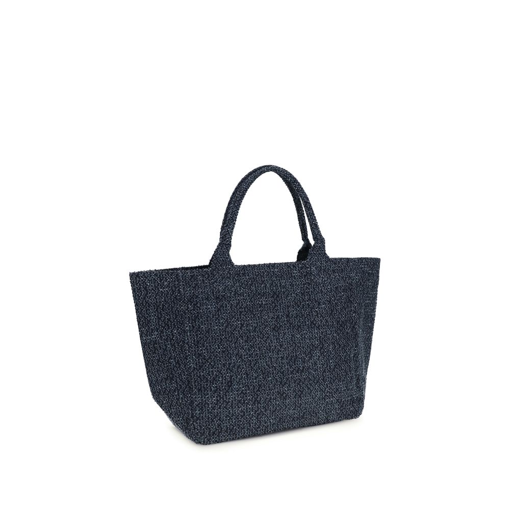 Ganni Denim Blauwe Decadente Schoudertas