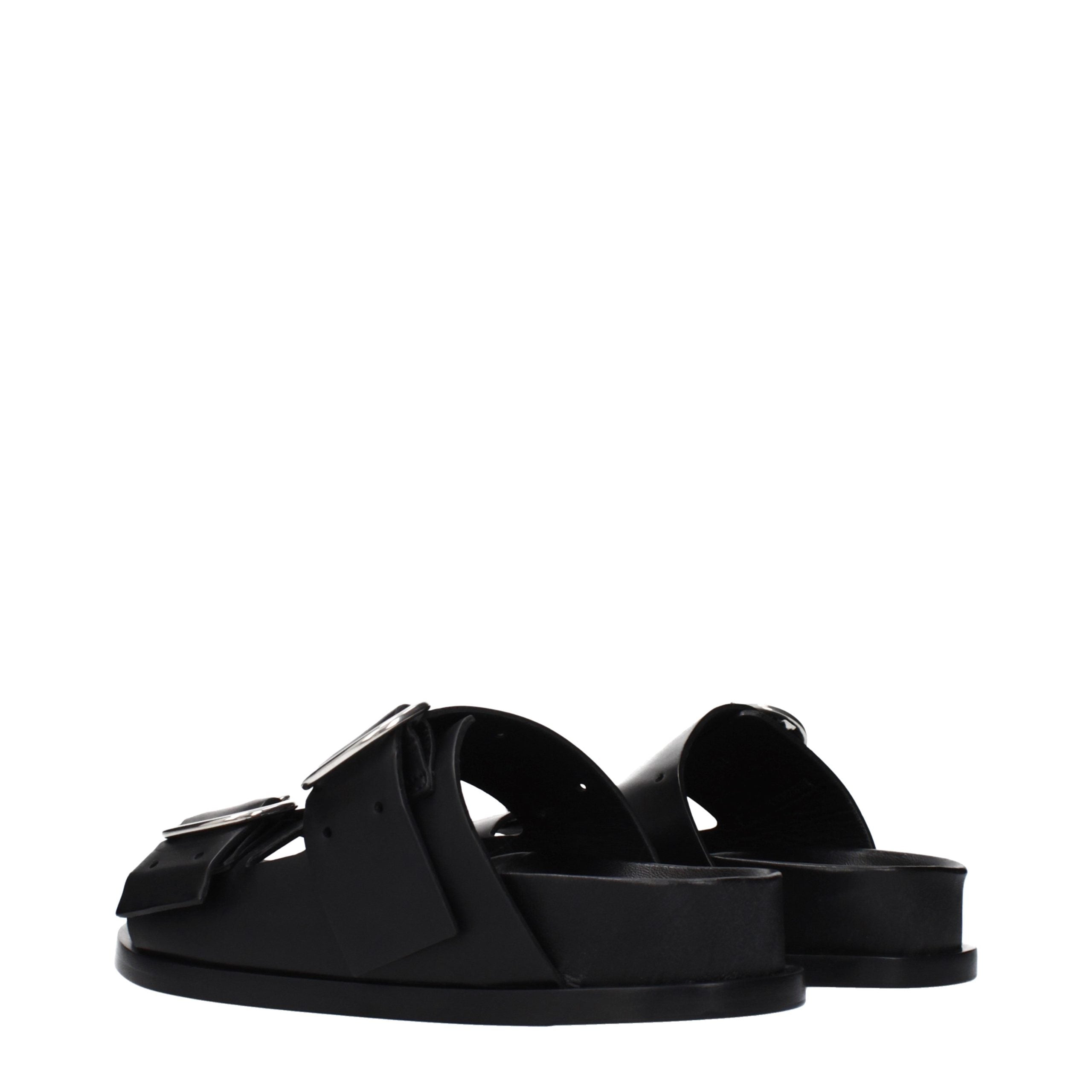 Jil Sander kalfsleder fluwelen slippers