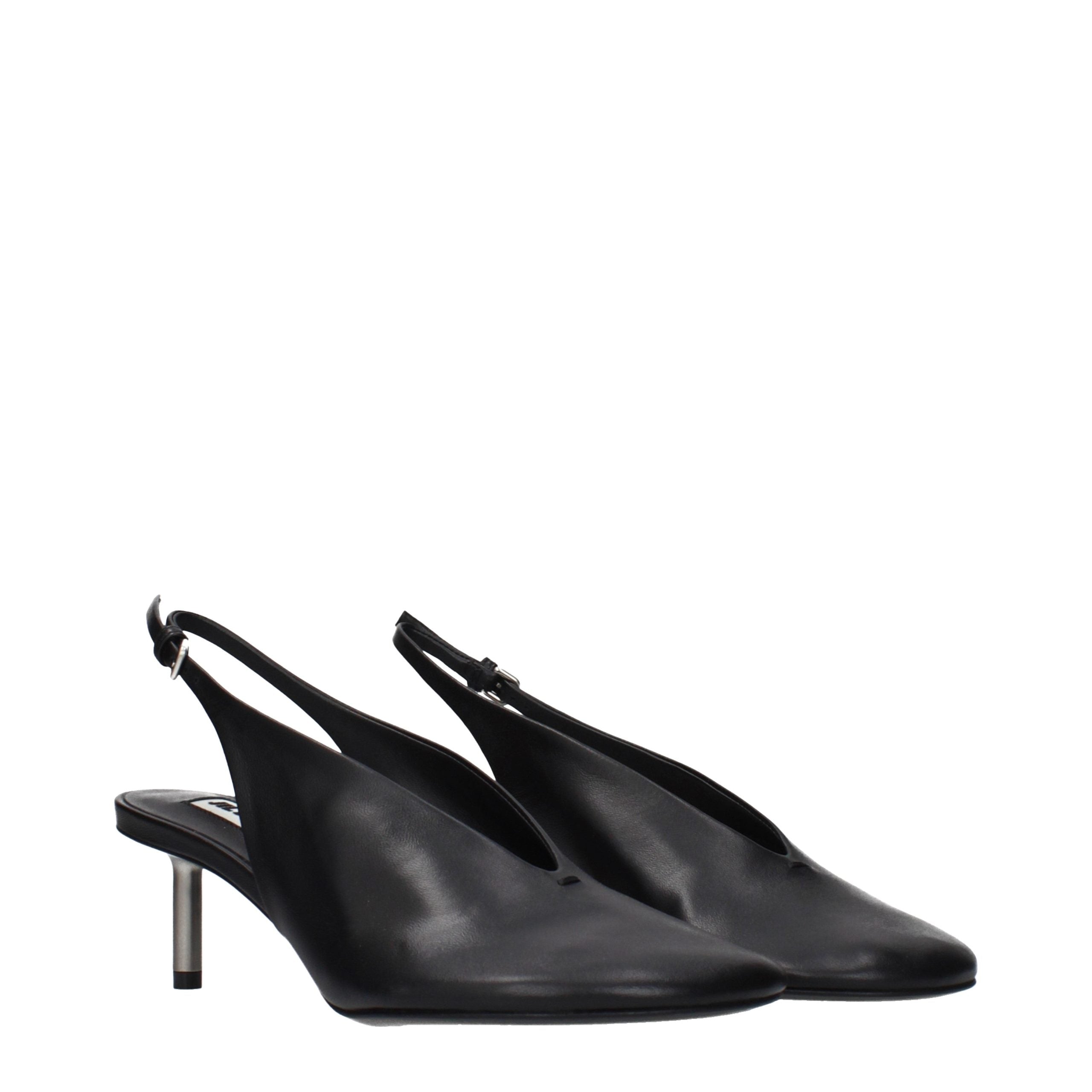 Jil Sander hoogglansleder pumps contemporary classic