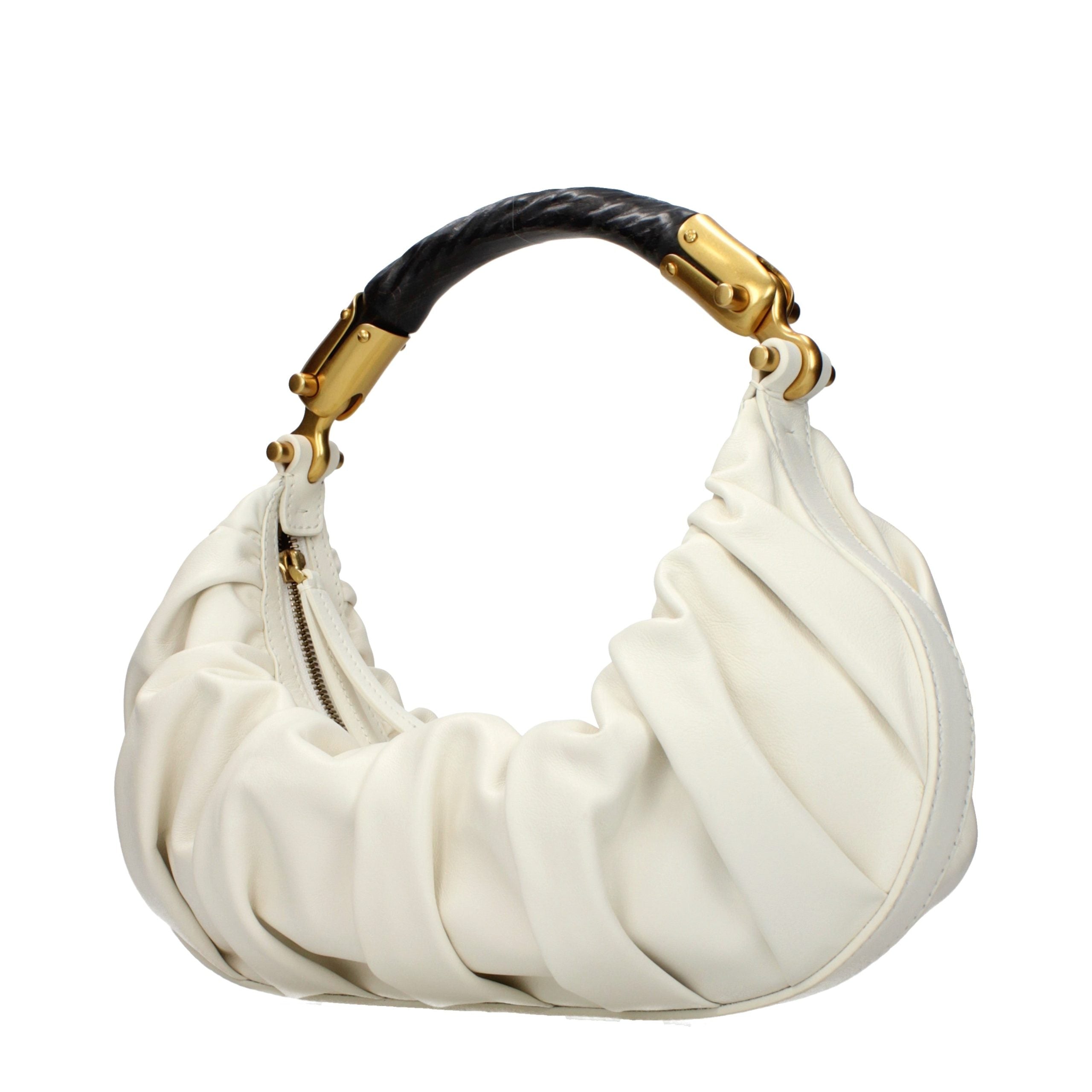 Balmain Patinated Leather Handtas
