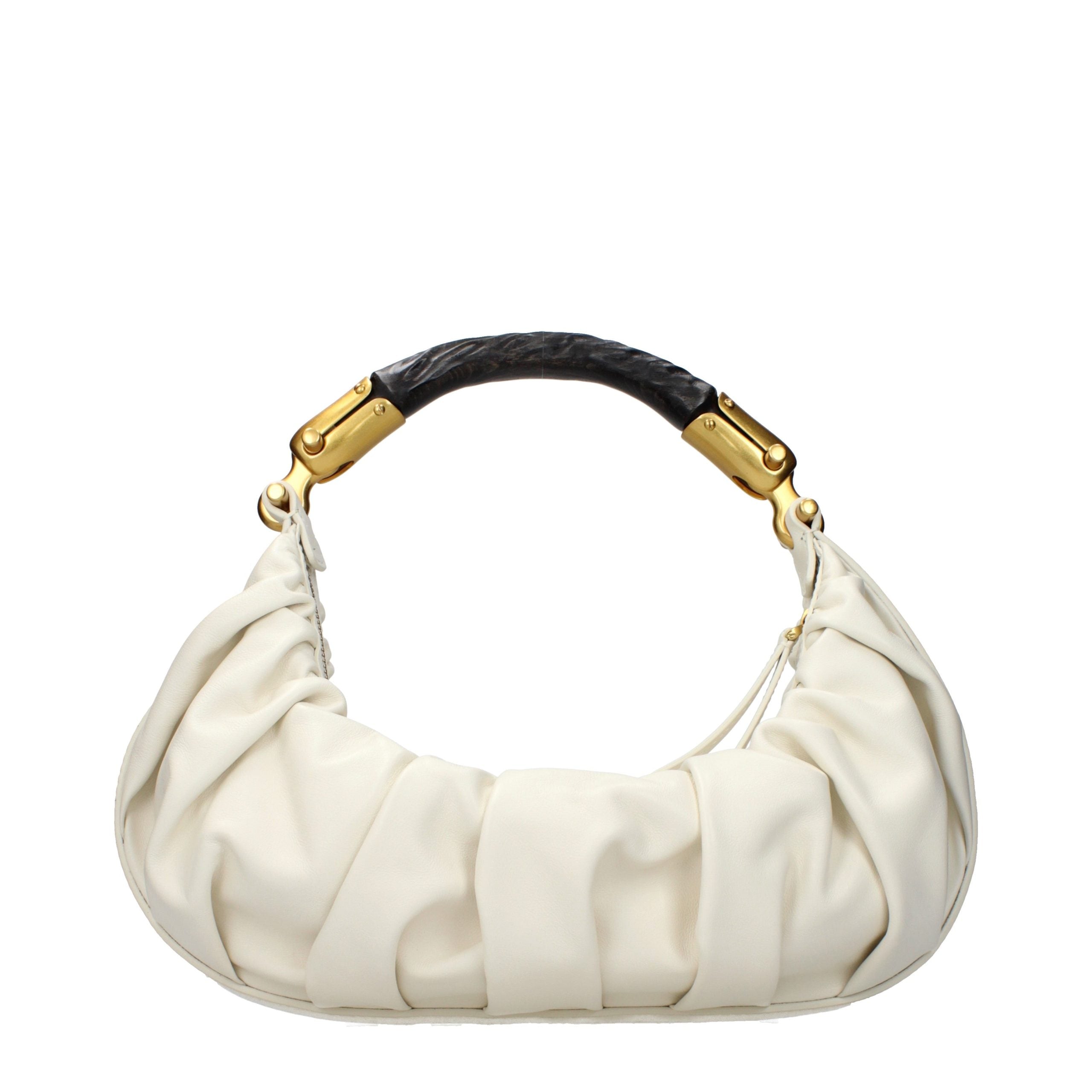 Balmain Patinated Leather Handtas
