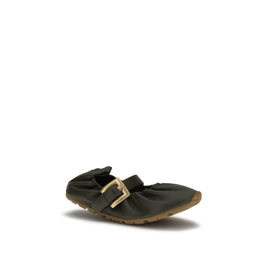 Balmain Calfskin Ballerina Silhouette Ballet Flats
