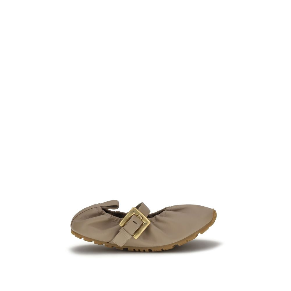 Balmain Extraordinary Taurus Calfskin Ballet Flats