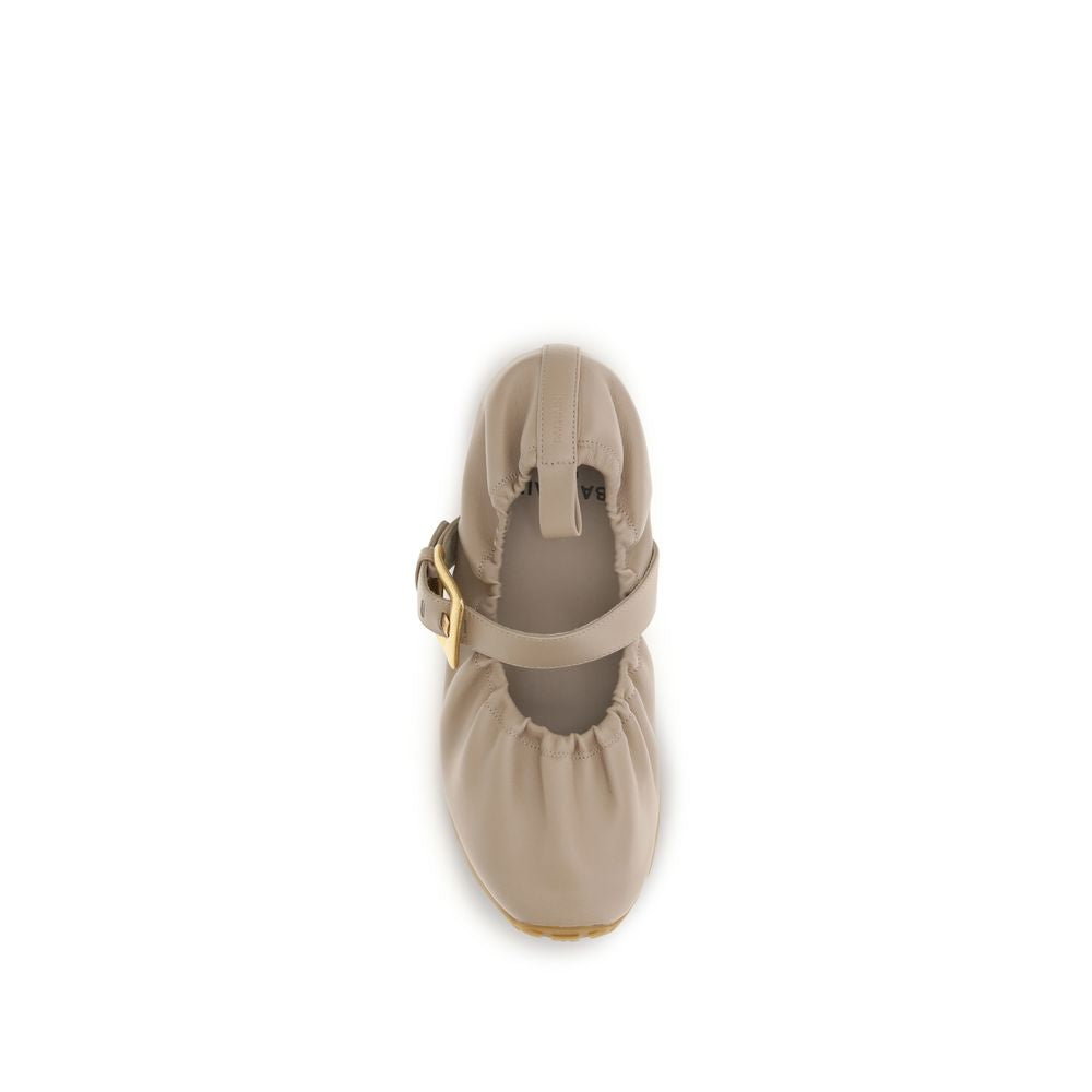 Balmain Extraordinary Taurus Calfskin Ballet Flats