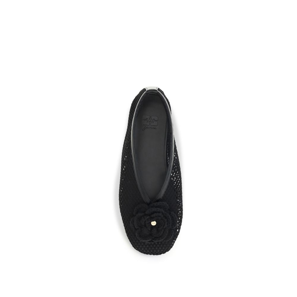Ganni jenny mesh ballerinas