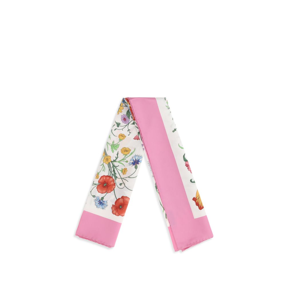 Gucci flora twill zijden sjaal multicolor