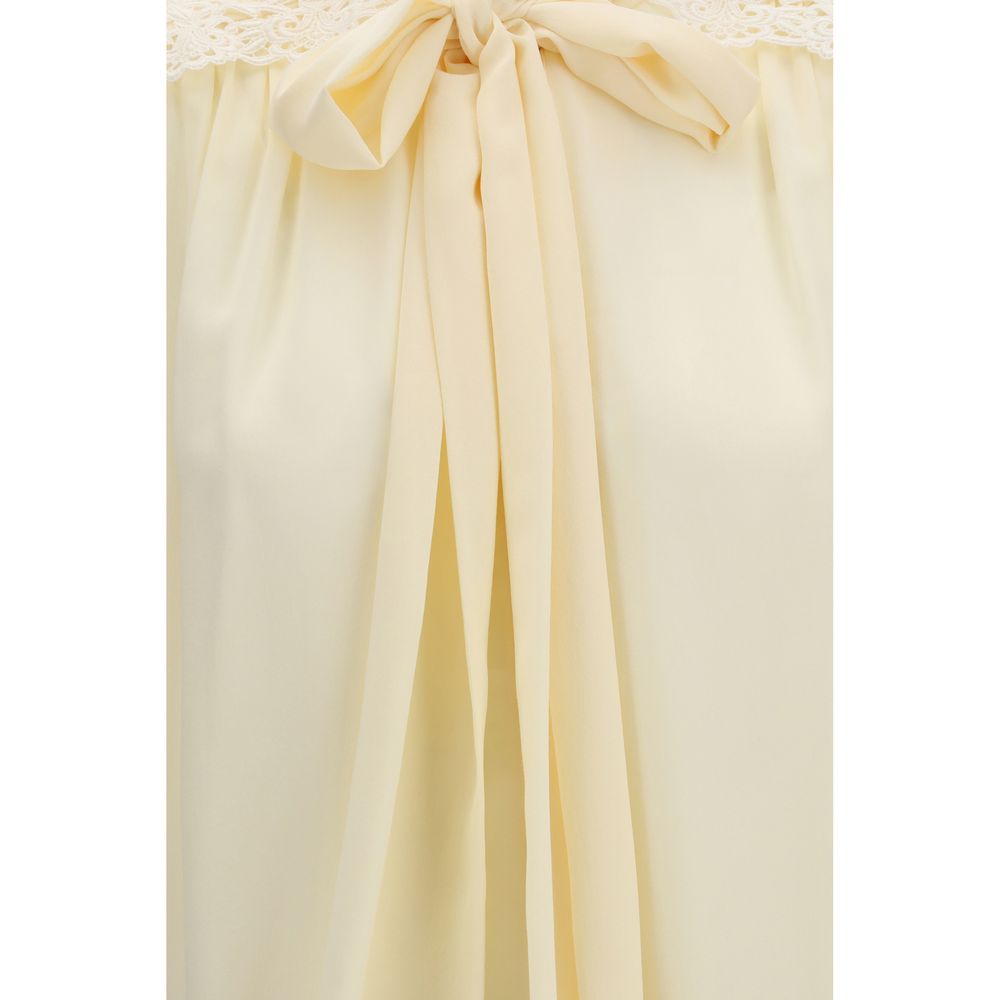 Chloé Sublieme Handgeborduurde Strik Detail Blouse