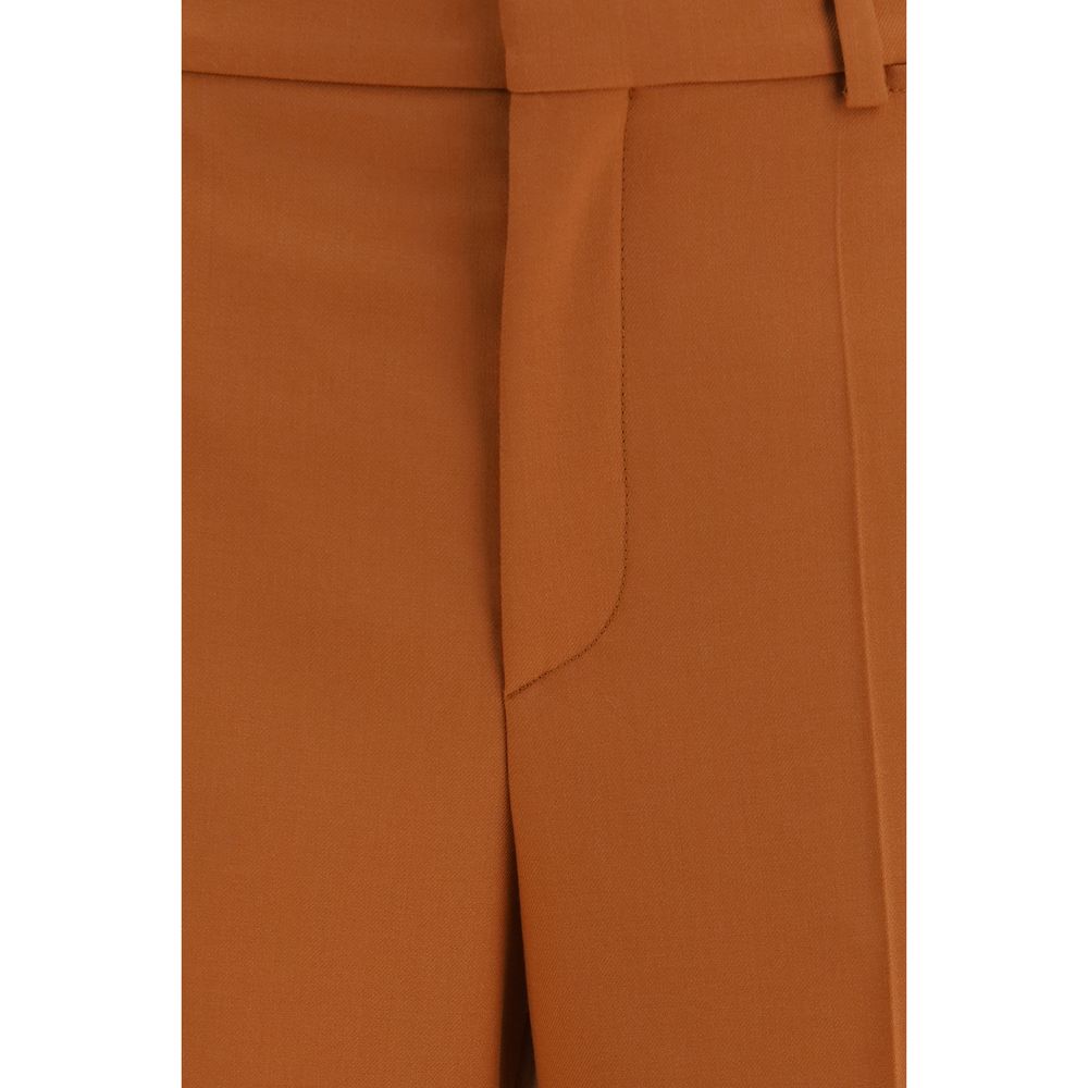 Chloé oranje katoenen uitlopende flared broek