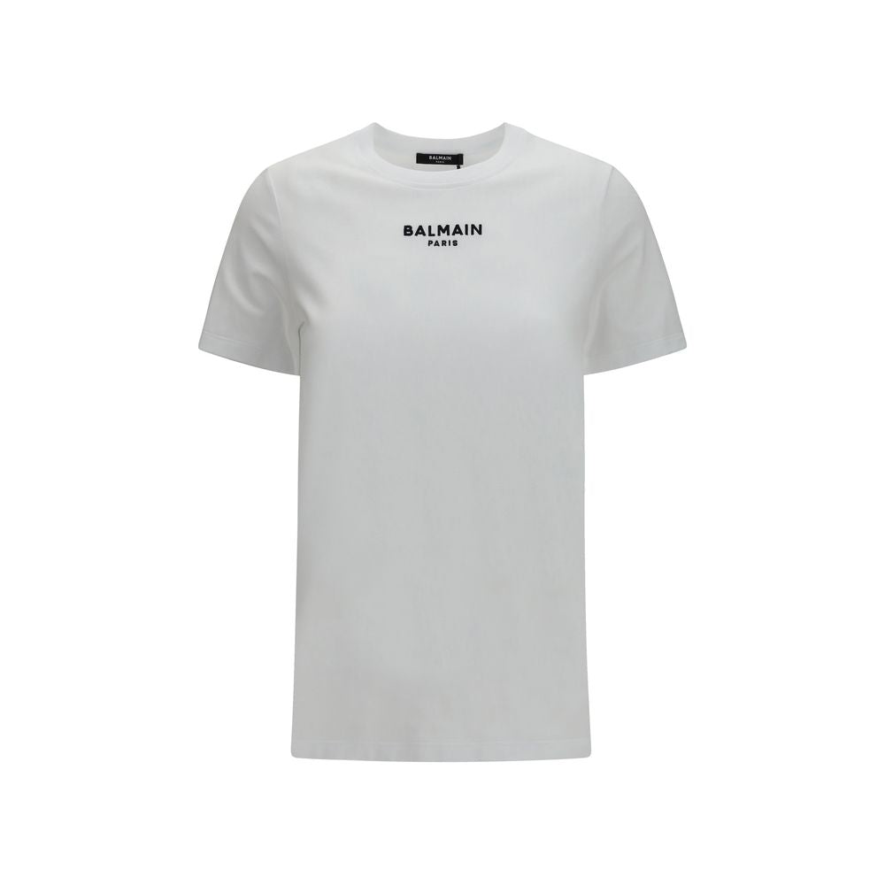 Balmain witte katoenen tshirt signature collection