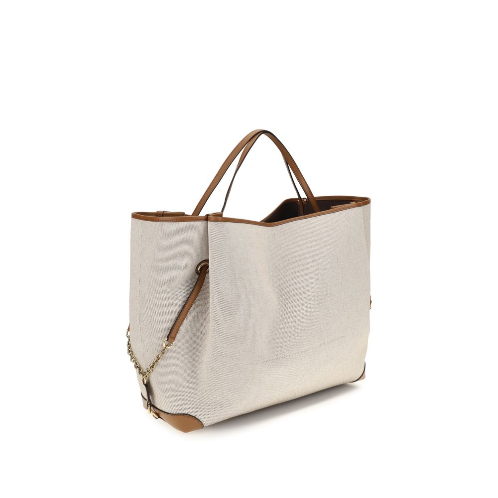 Chloé Carryall Tote Beauchamp Luxe Edition Beige Canvas