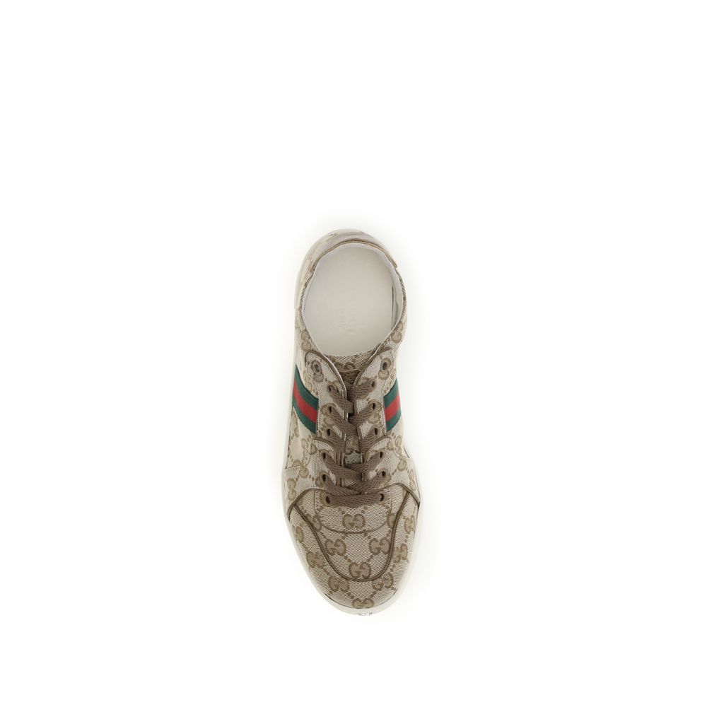 Gucci signature textured luxurious canvas sneakers