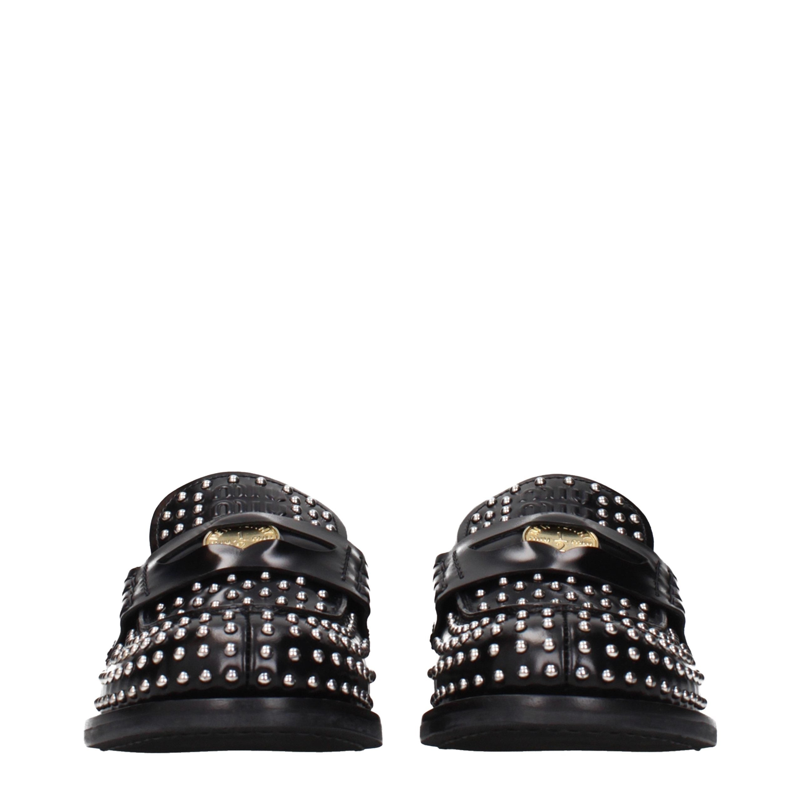 Miu Miu Logo Studs Slip-On Instappers