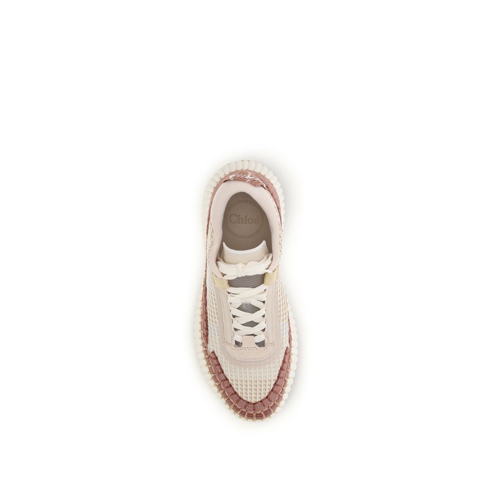 Chloé Nama Sneakers Beige Gerecyclede Materialen