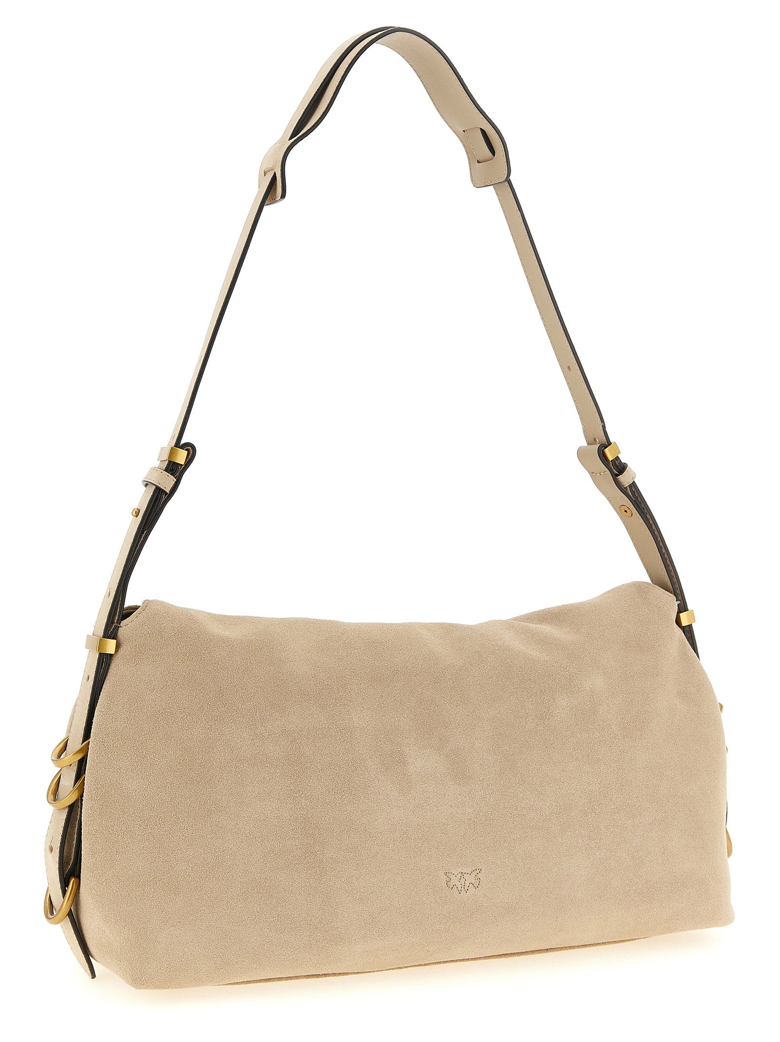 PINKO Saddle Horizontal suède schoudertas