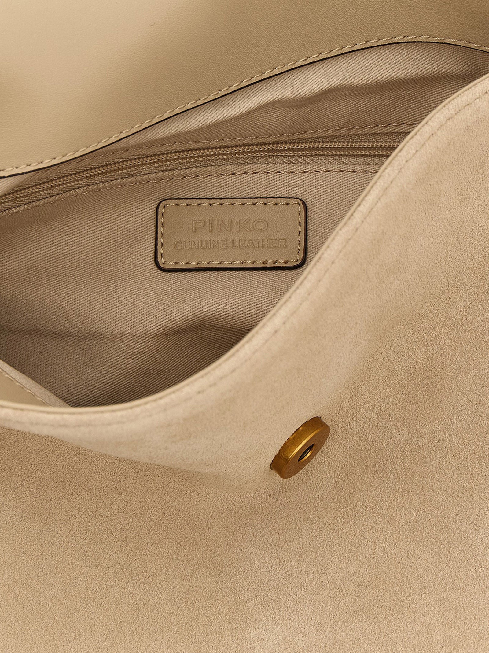 PINKO Saddle Horizontal suède schoudertas