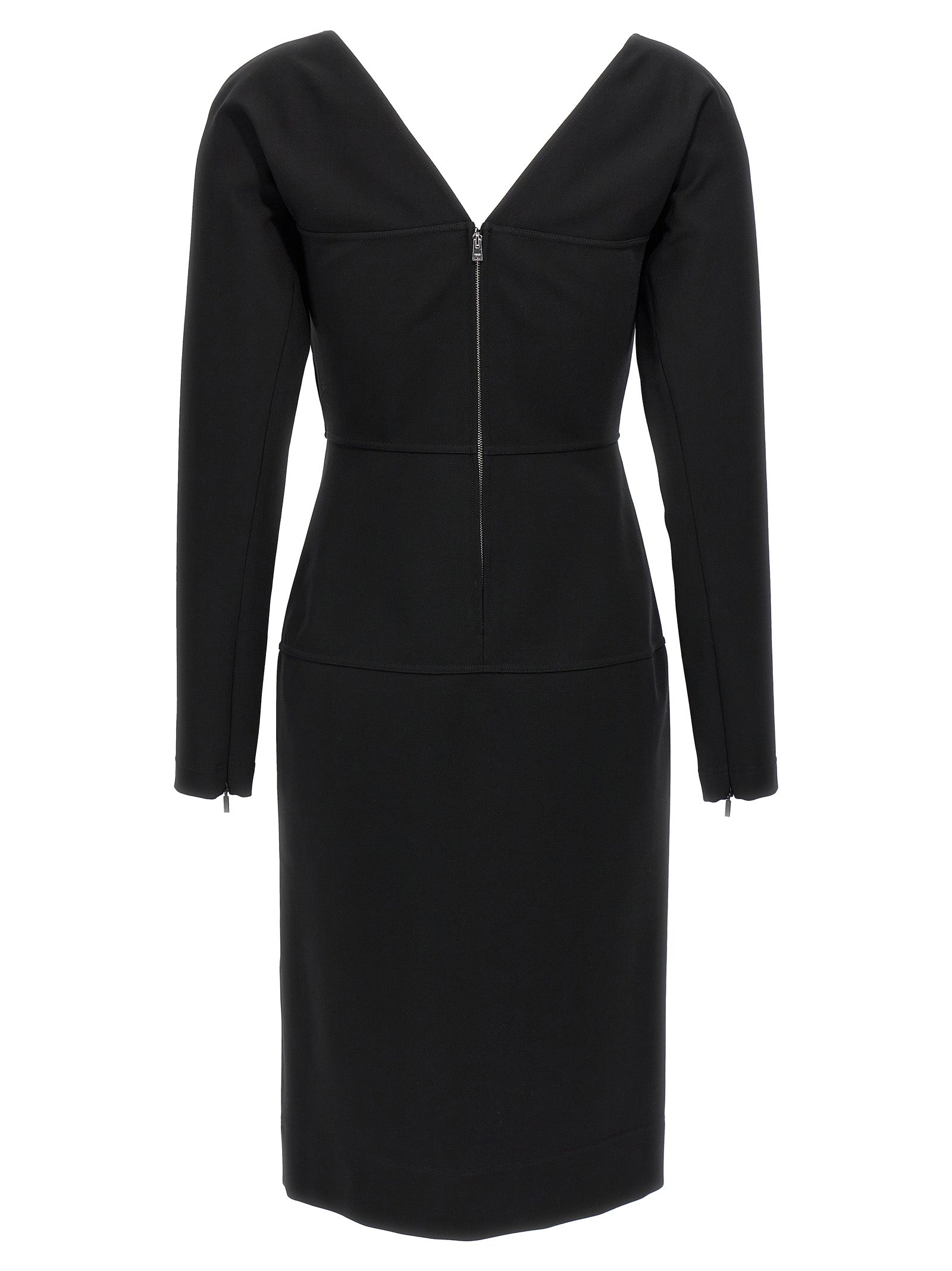 Fendi Techno Viscose Jersey Midi Dress