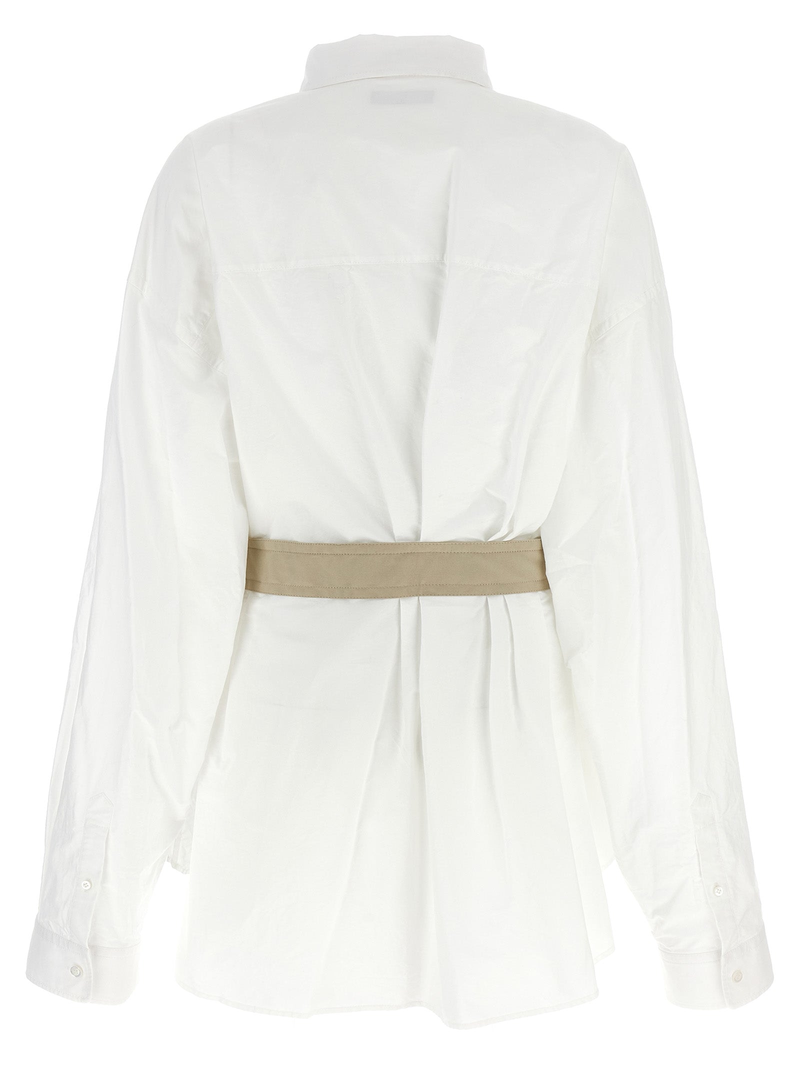 Balenciaga Crinkled Textured Structured Pleated Blouse