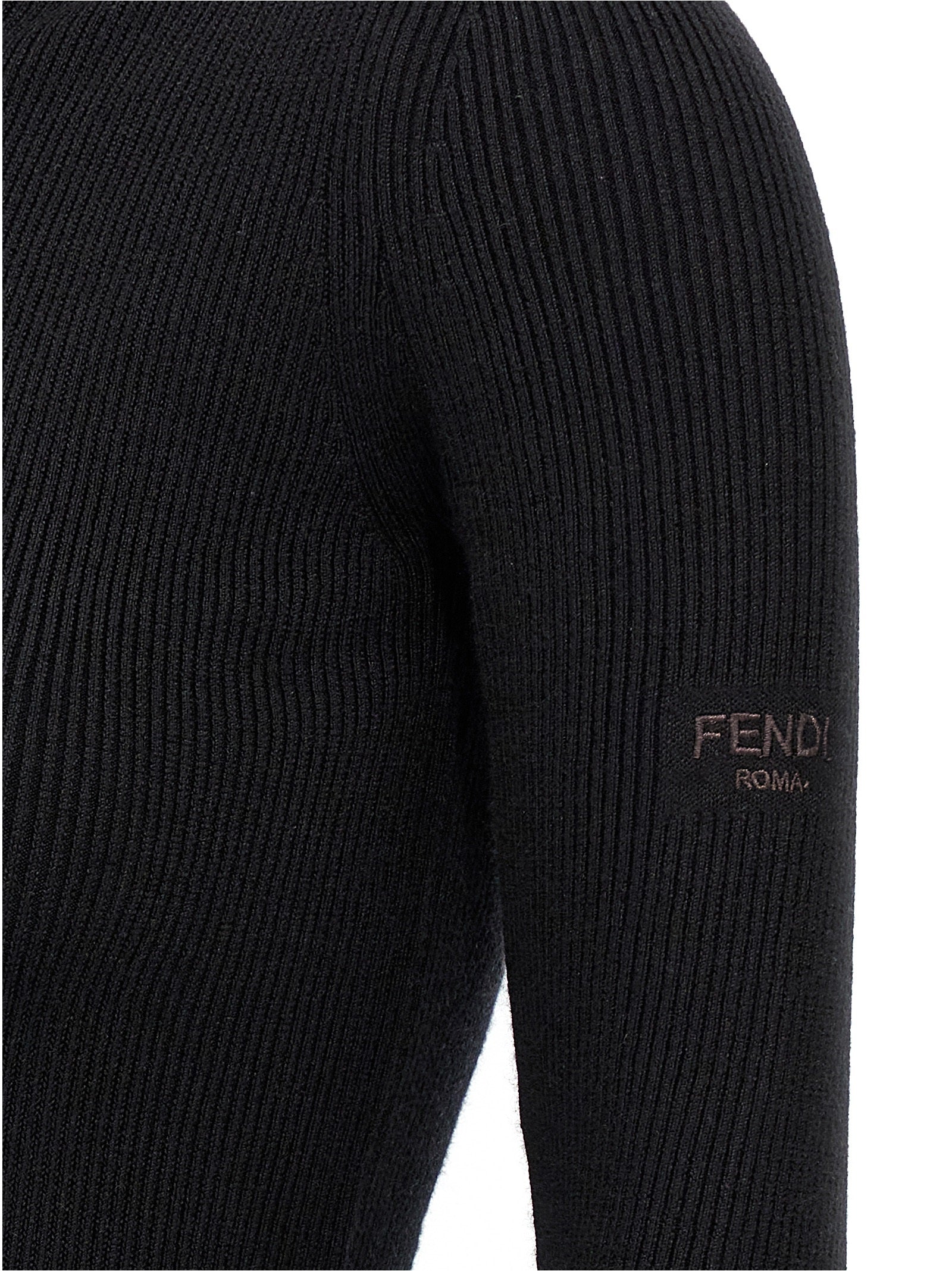 Fendi Ribbed Hooded Dress