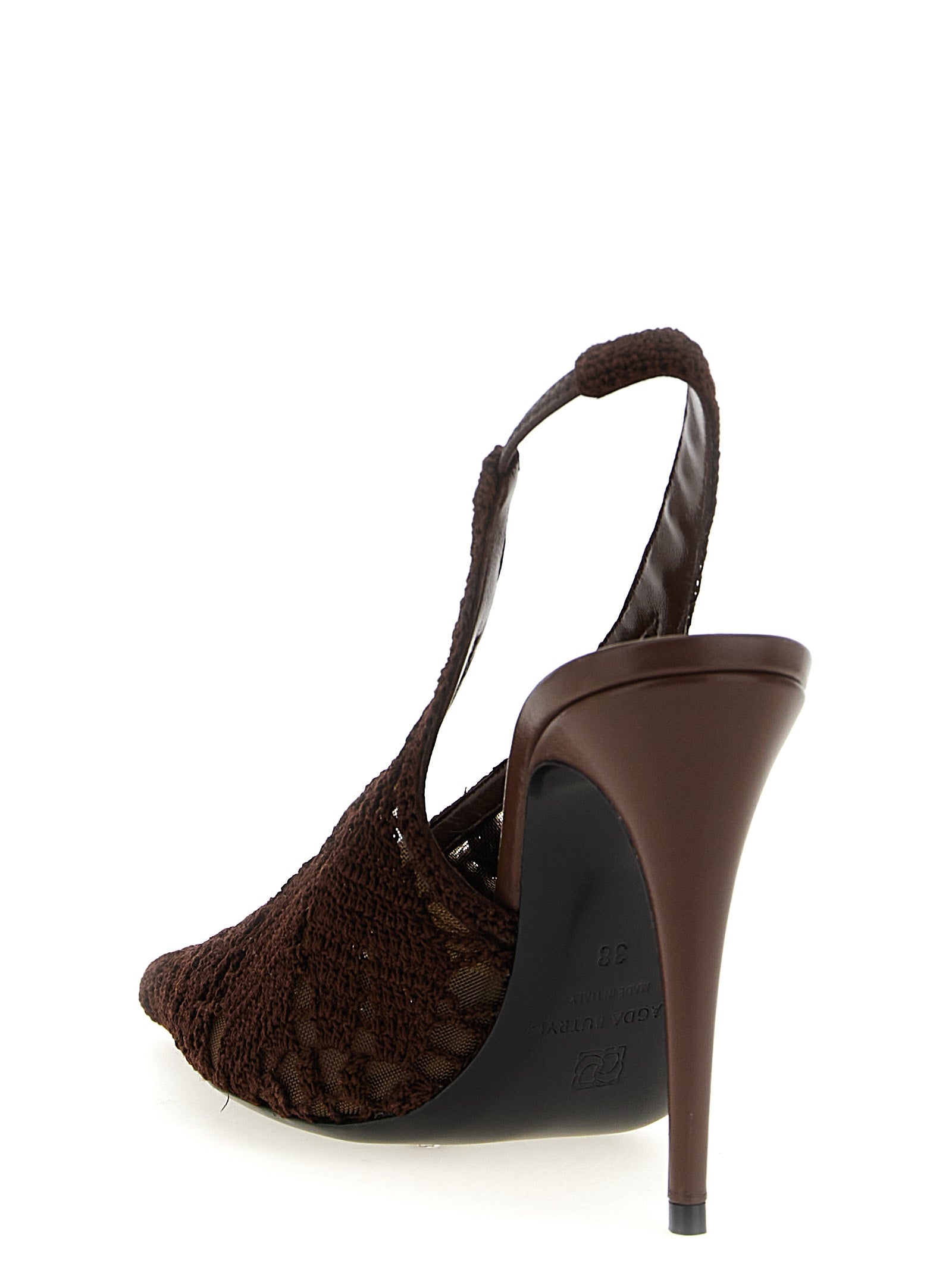 Magda Butrym Crochet Tulle Slingback Pumps