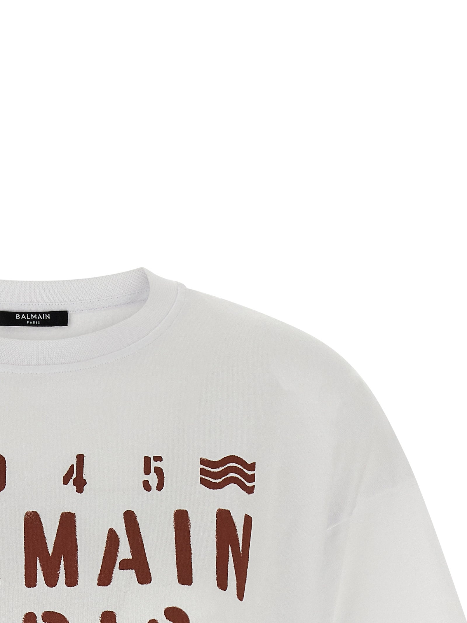 Balmain Plage Embroidered All-Over Monogram T-Shirt