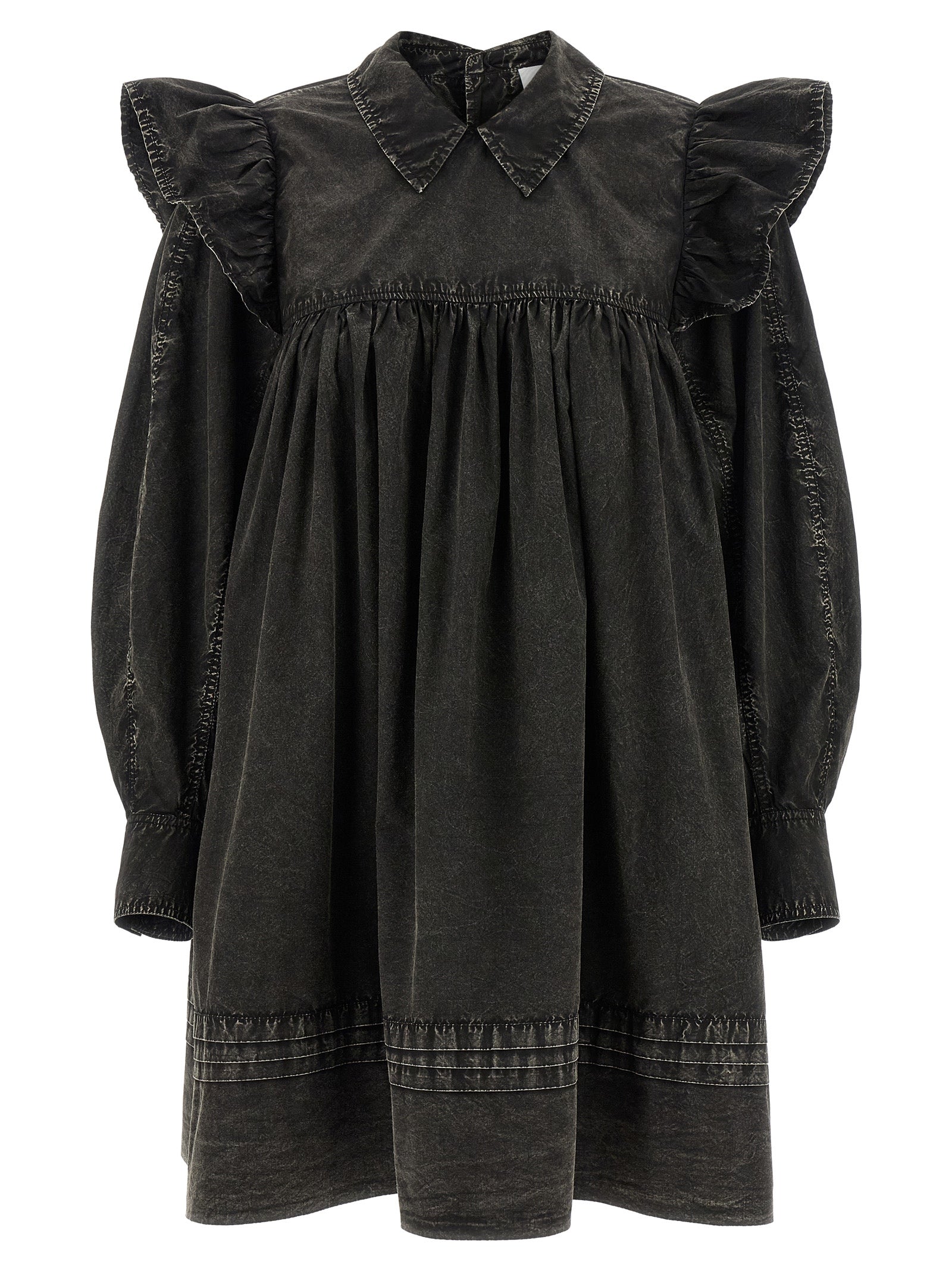 Ganni Statementmaking Textured Intricate Serpentine Dress