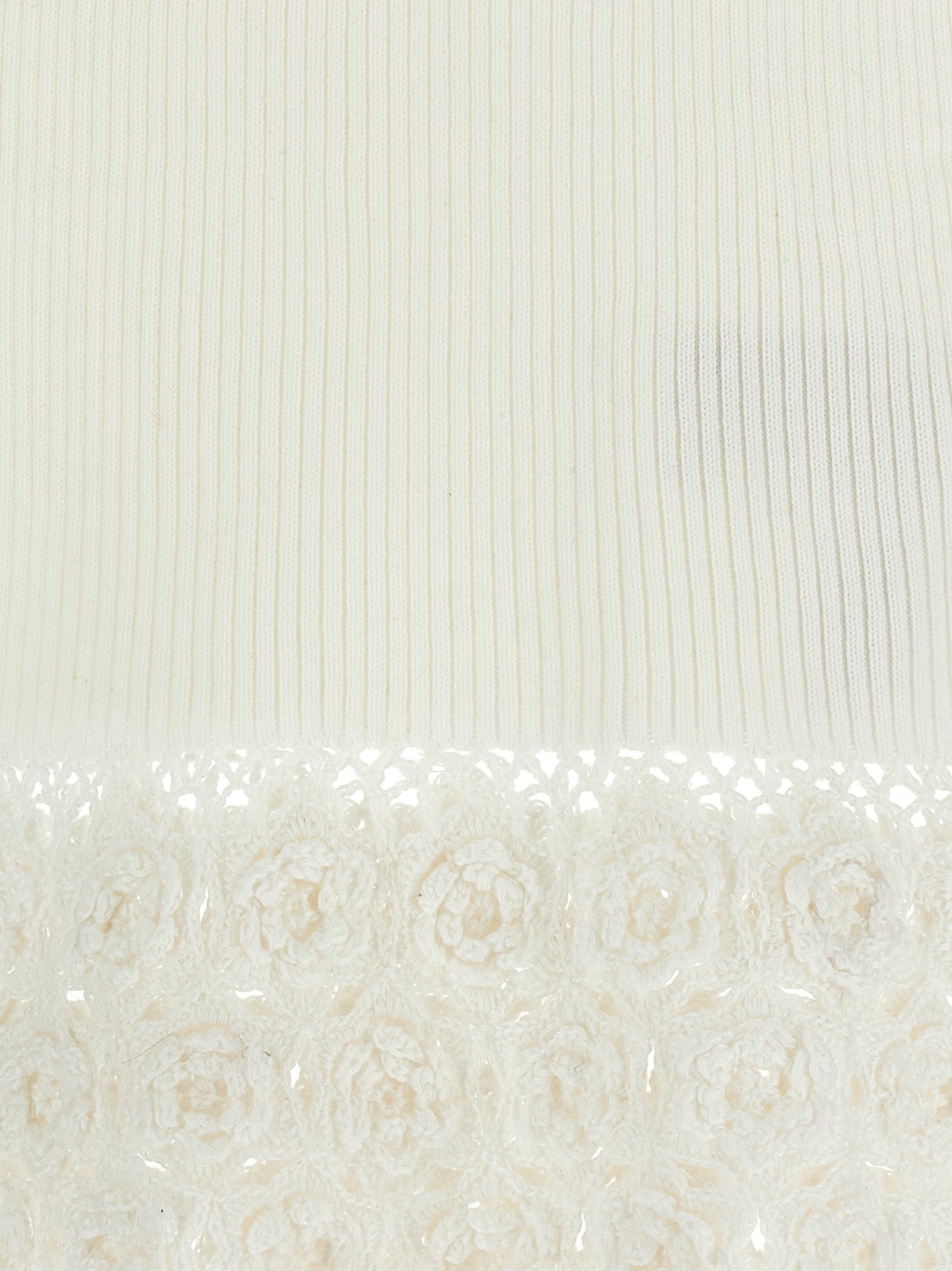 Ganni Crochet Knitted Ribbed top