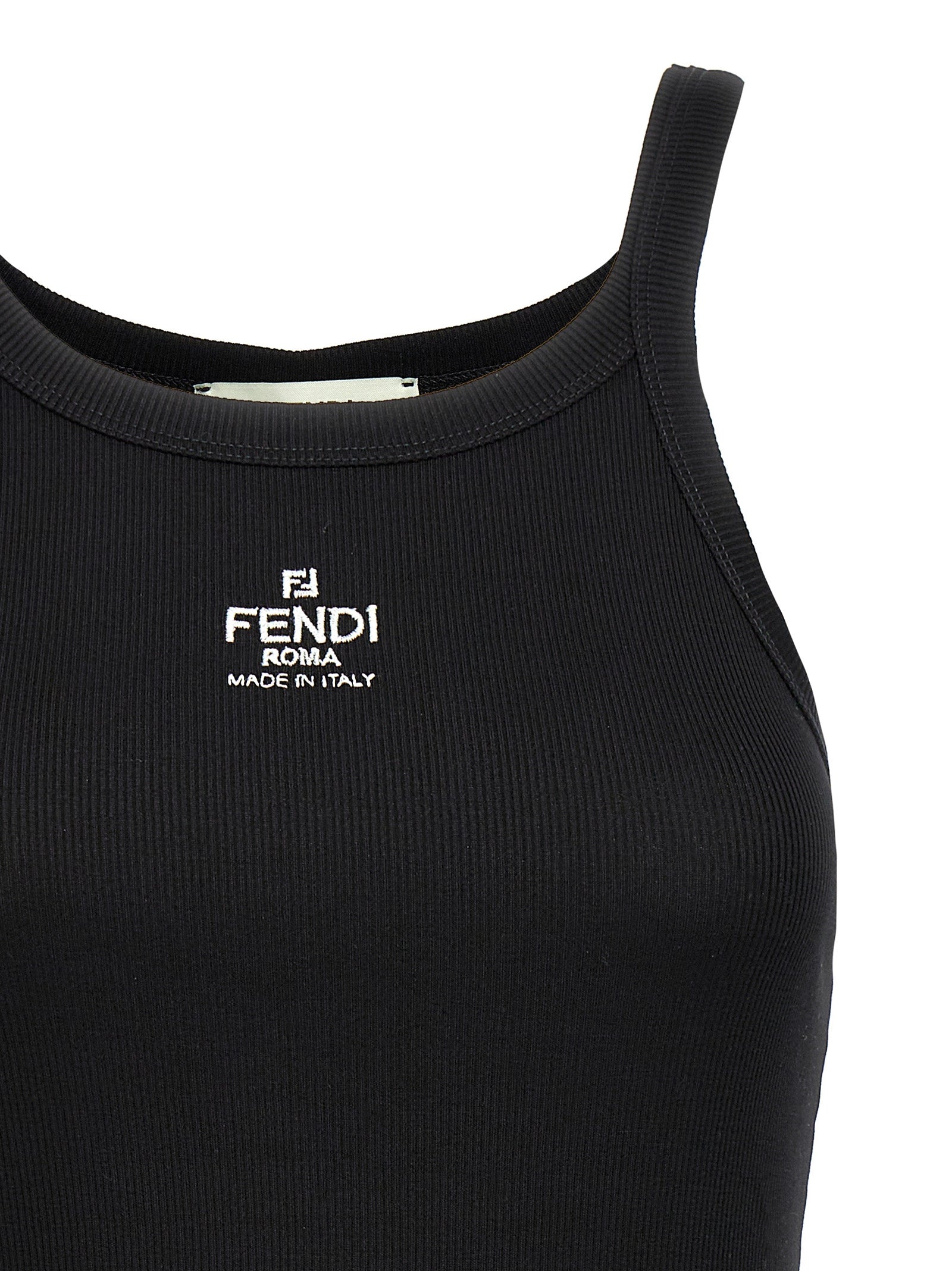 Fendi Frontalis Embroidered Sleeveless T-Shirt