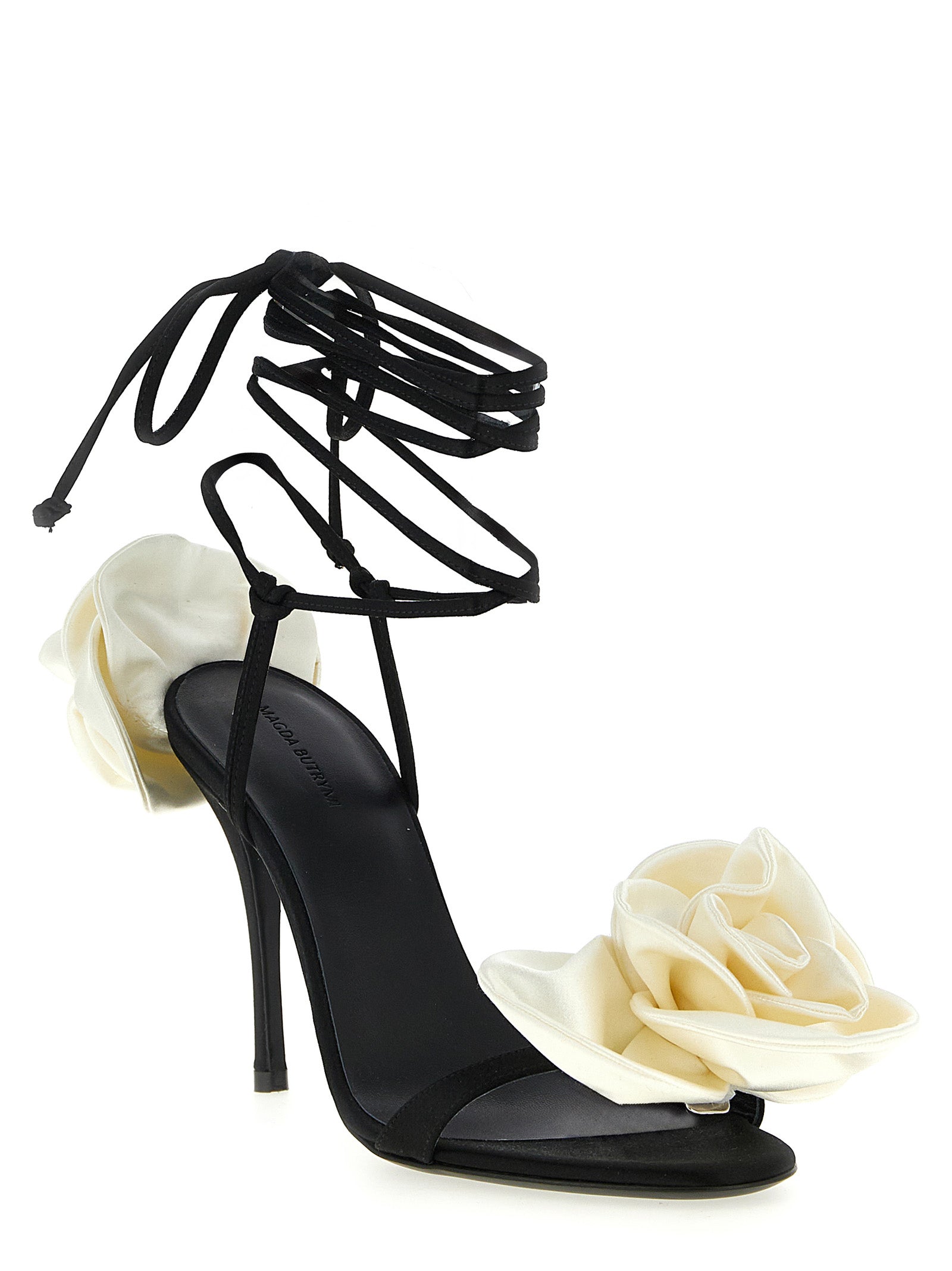 Magda Butrym Hyperbolic Flower Embellishment Sandals