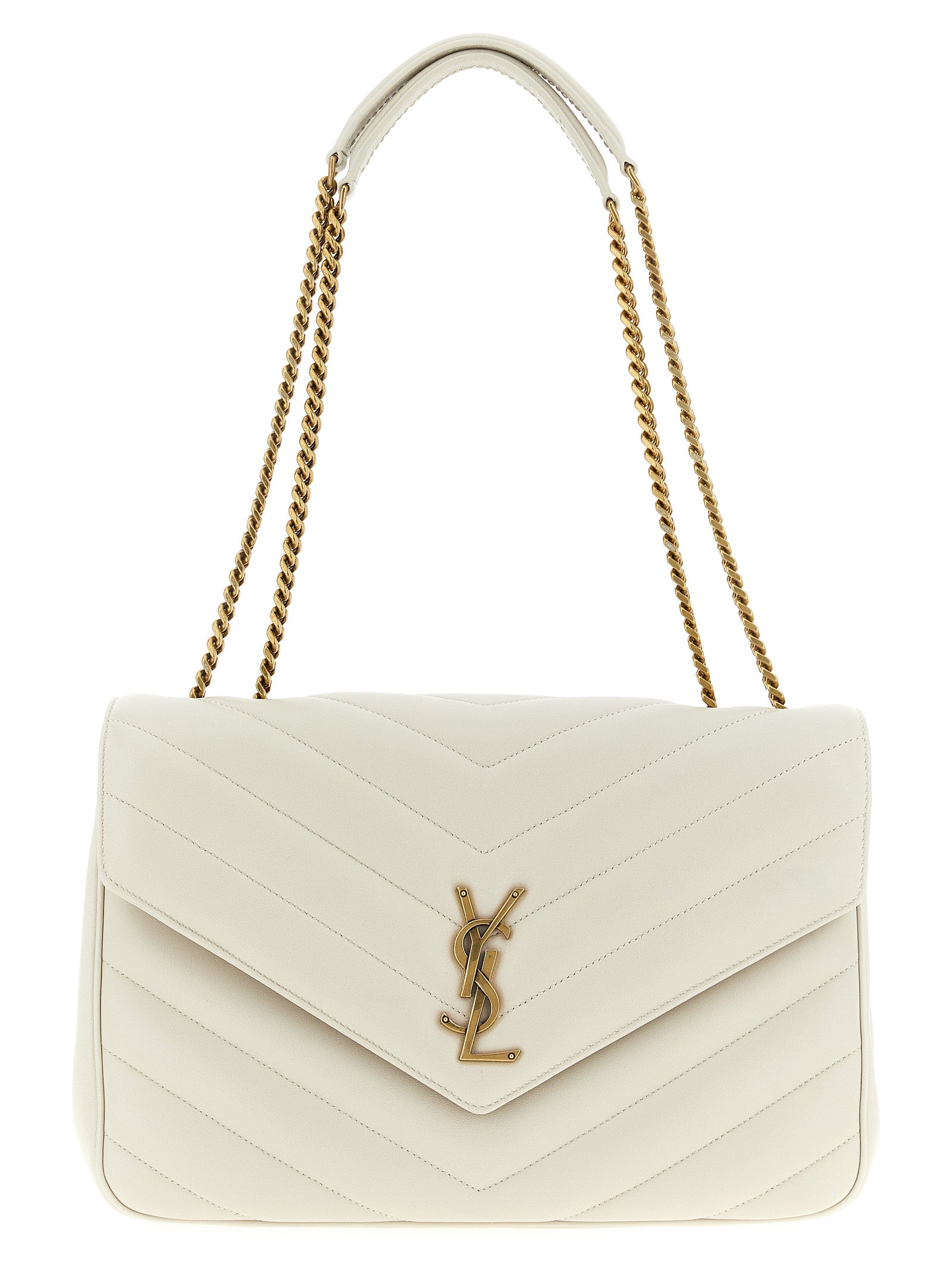 Saint Laurent Loulou Matelasse Chevron Schoudertas