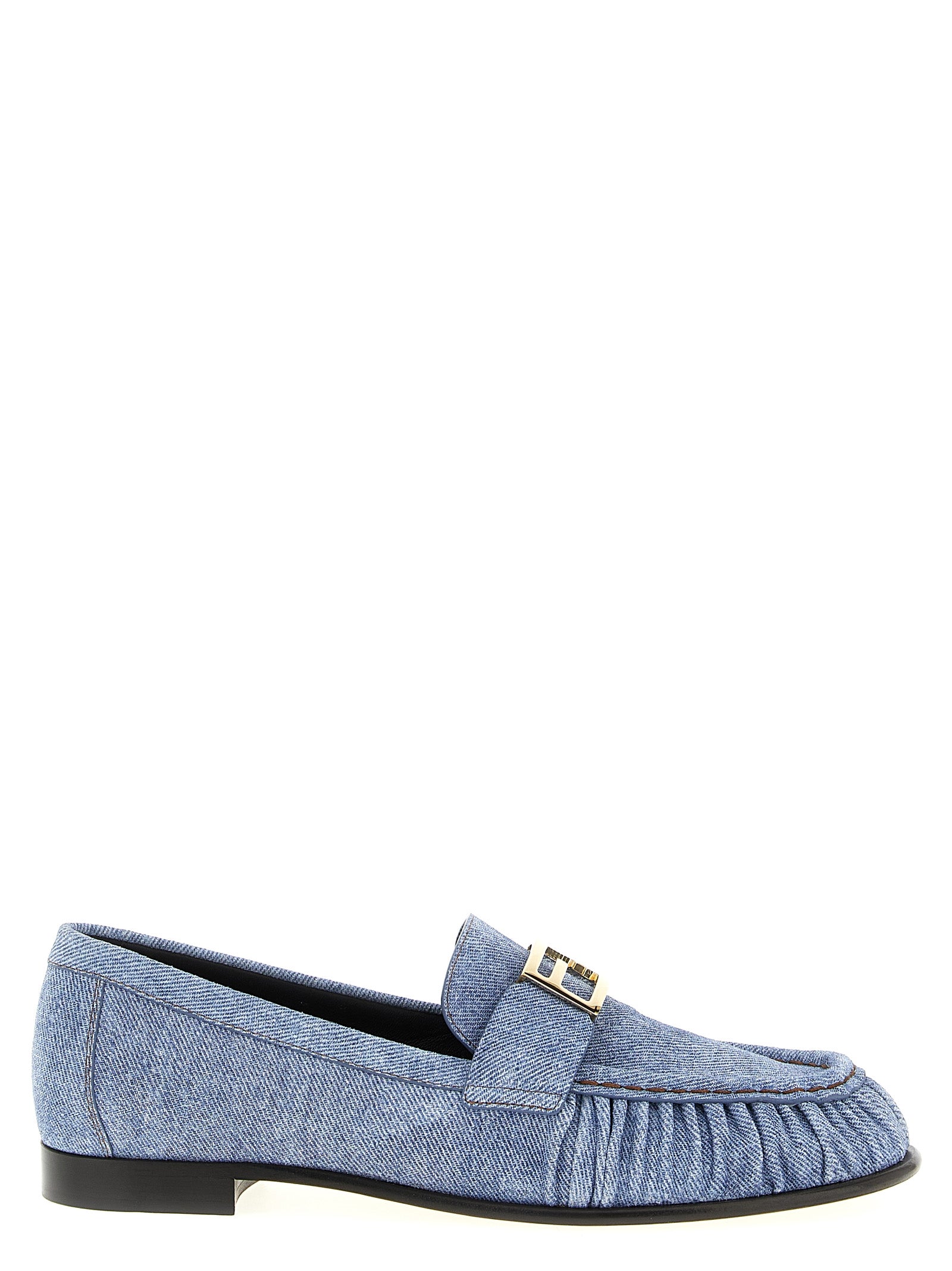 Fendi Baguette Slip On Loafers