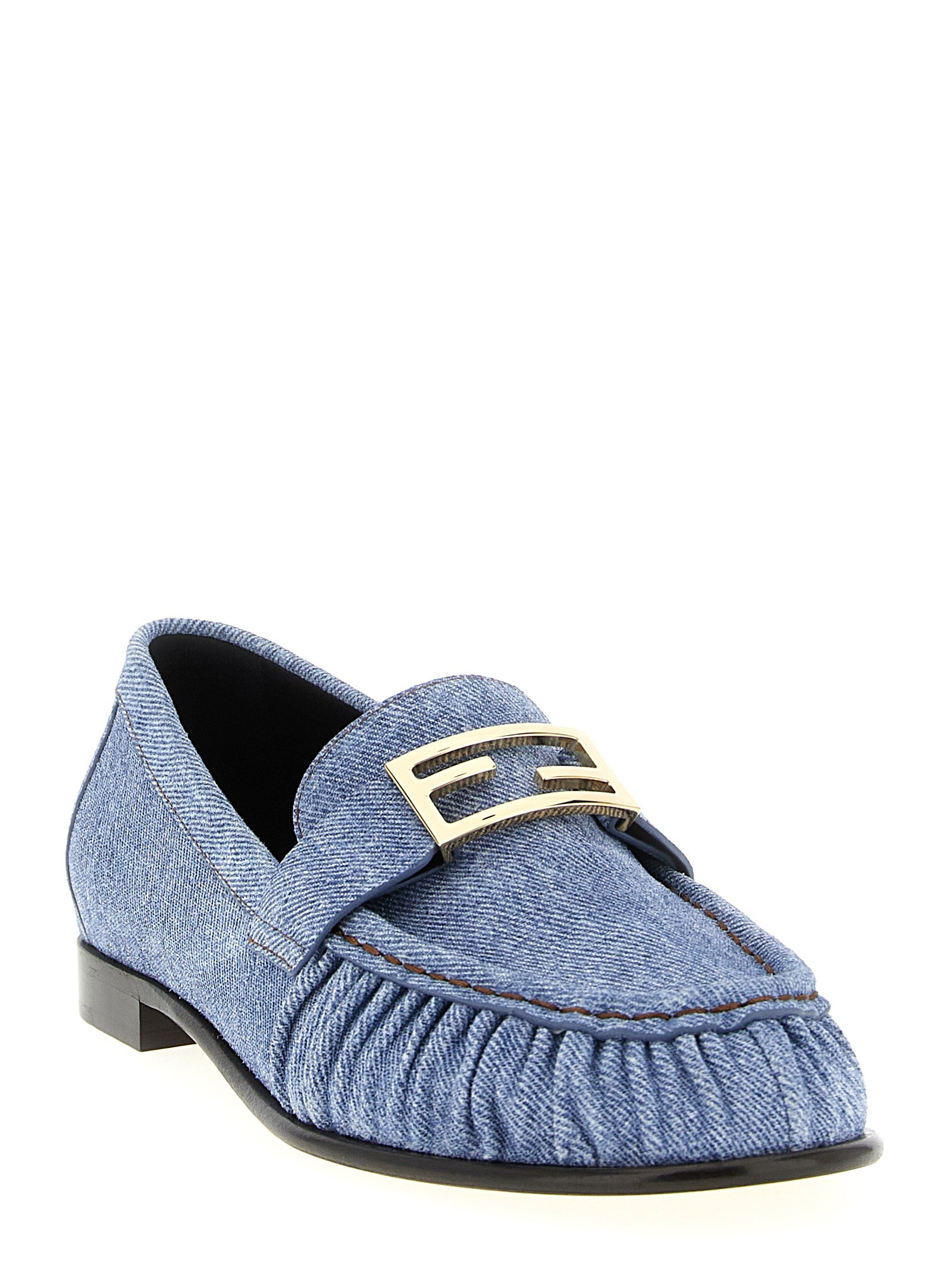 Fendi Baguette Slip On Loafers