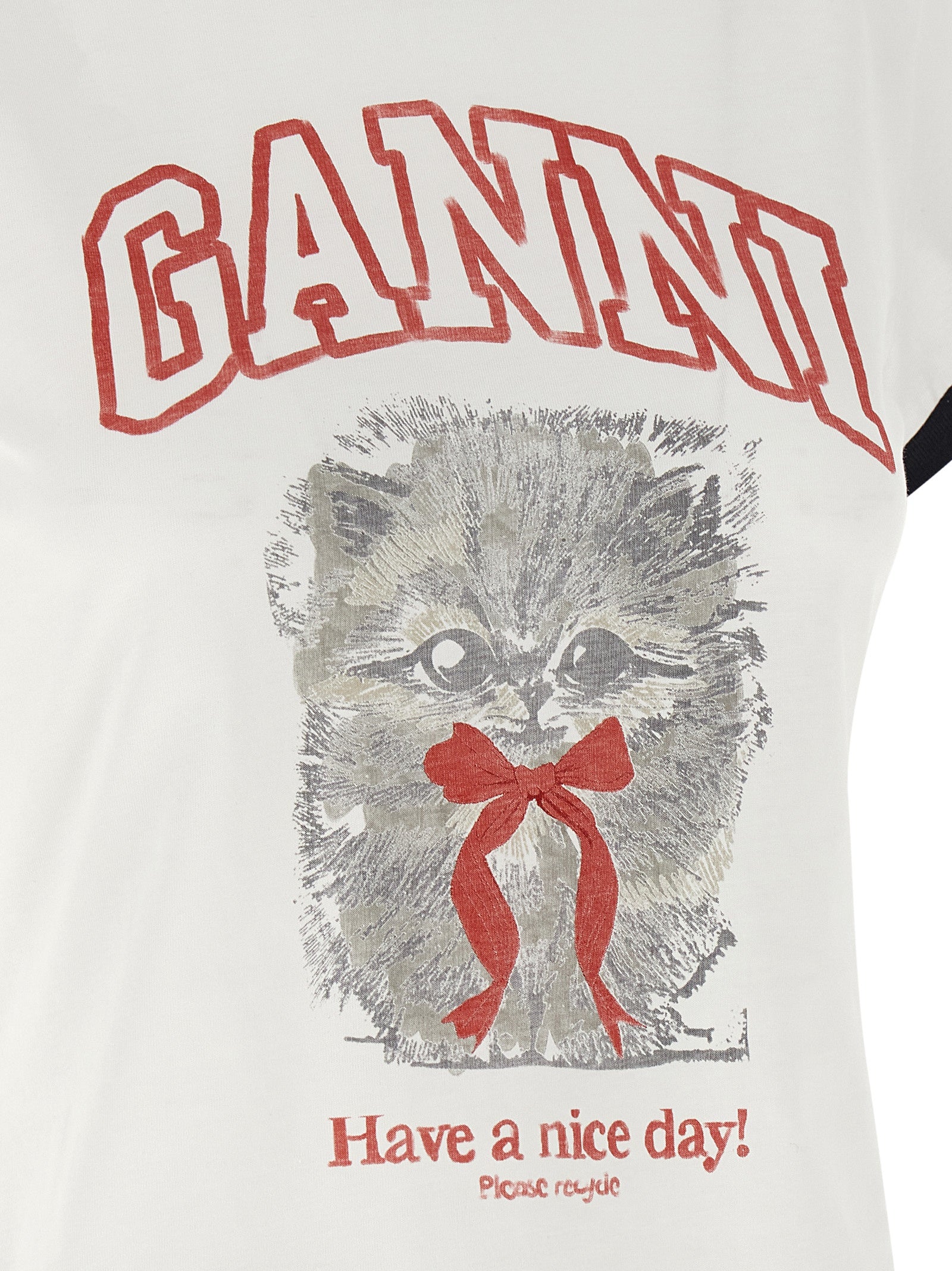 Ganni Heritage Inspired Graphic T Shirt