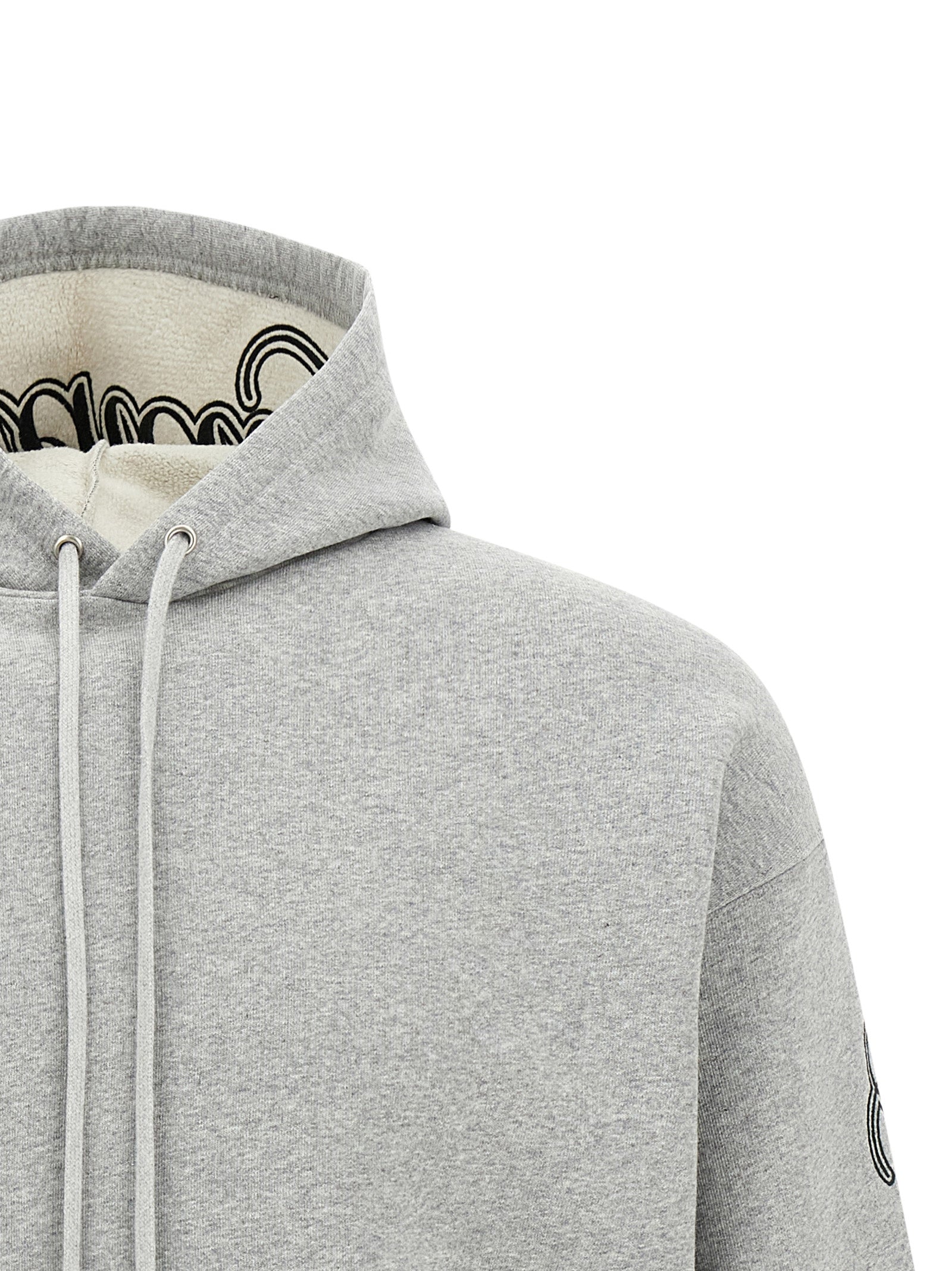 Balenciaga Cursive Embroidered Dry Mélange Hoodie