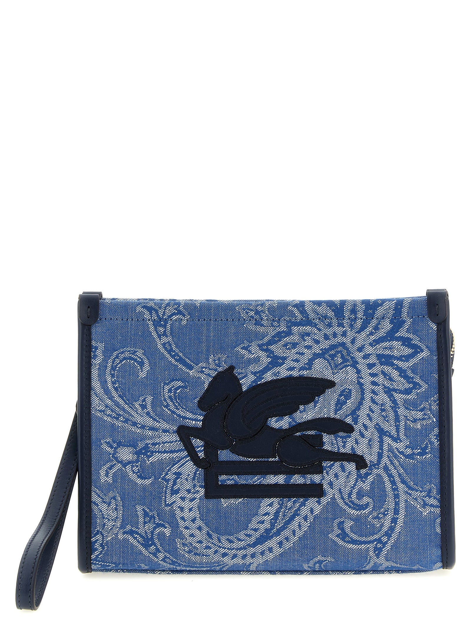 Etro Paisley Jacquard Fabric Clutch Bag